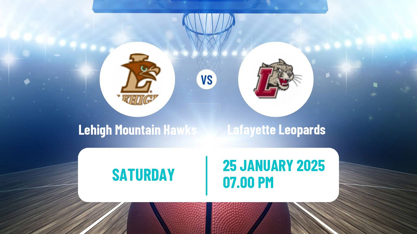 Basketball NCAA College Basketball Lehigh Mountain Hawks - Lafayette Leopards