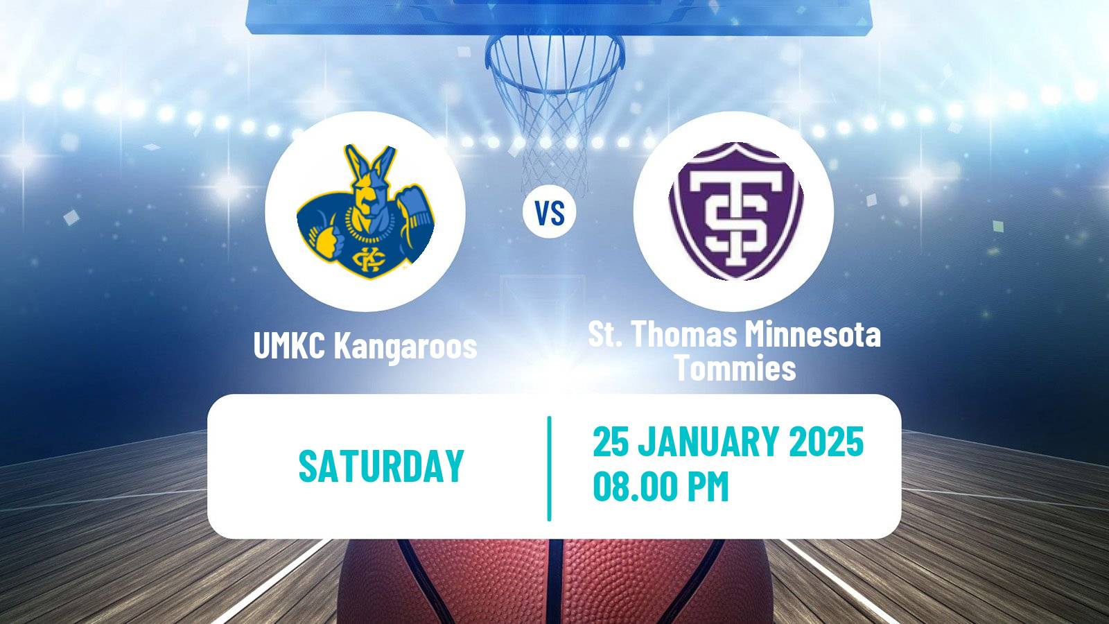 Basketball NCAA College Basketball UMKC Kangaroos - St. Thomas Minnesota Tommies