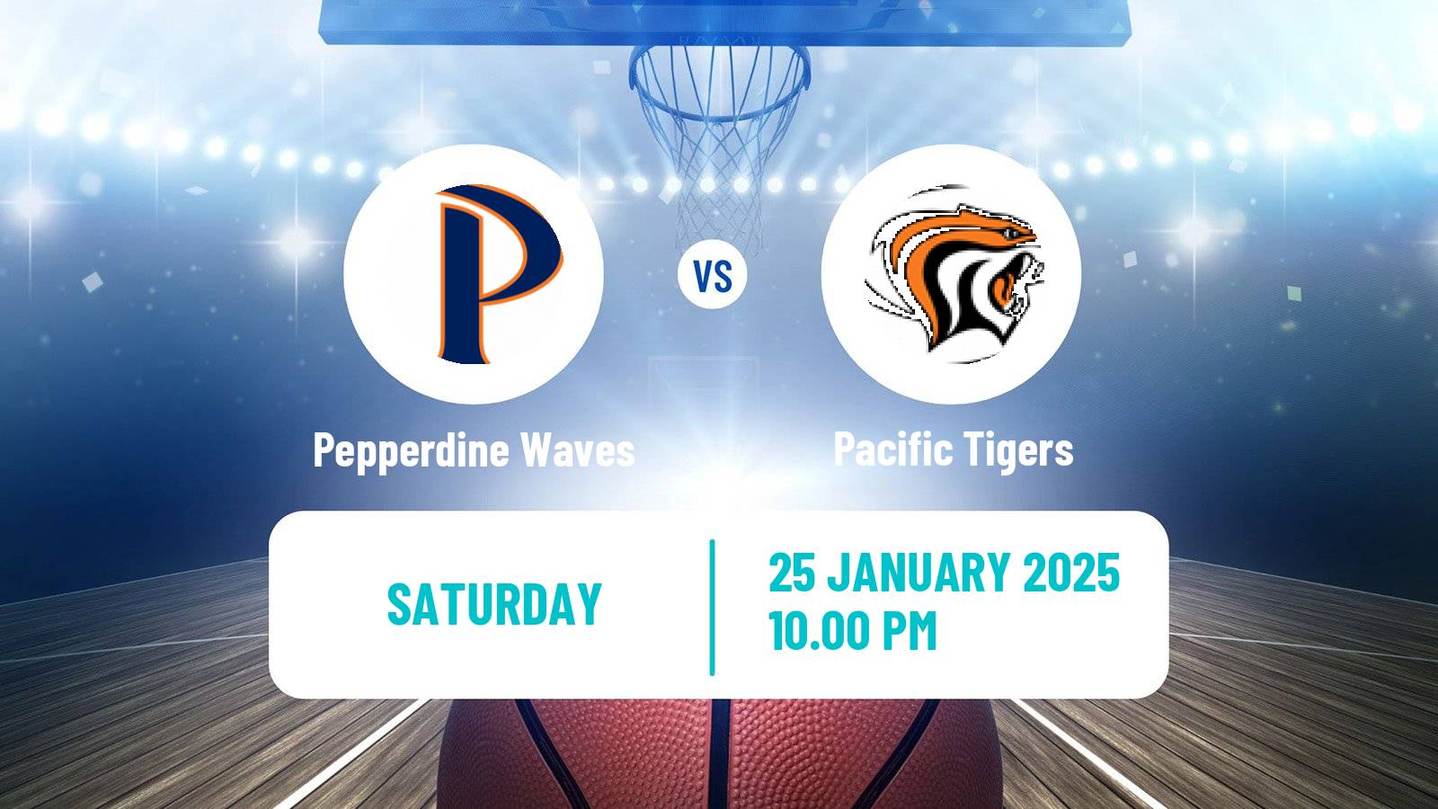 Basketball NCAA College Basketball Pepperdine Waves - Pacific Tigers