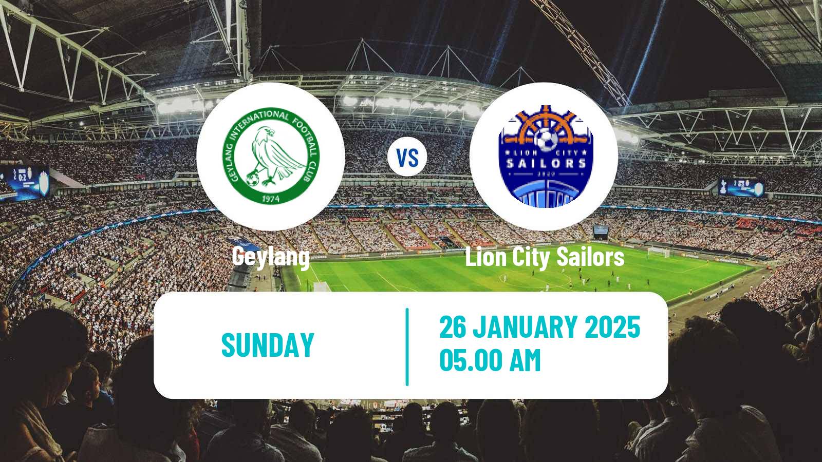 Soccer Singapore Premier League Geylang - Lion City Sailors