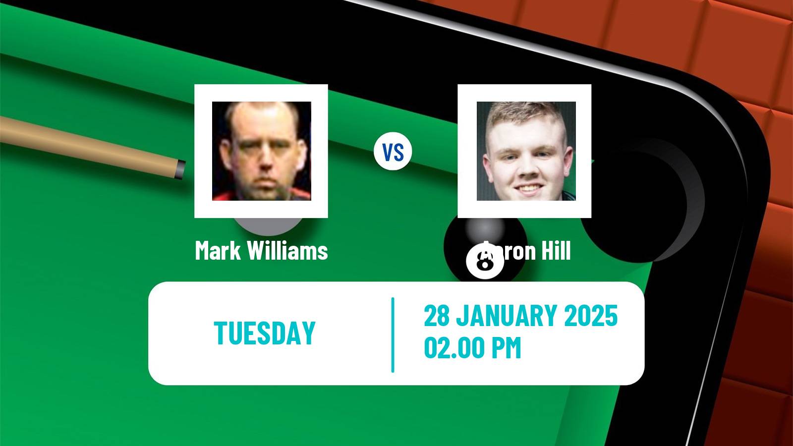 Snooker German Masters Mark Williams - Aaron Hill