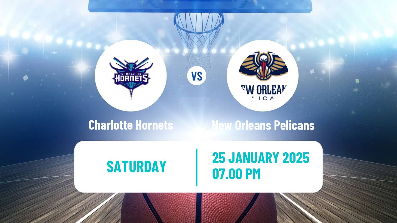 Basketball NBA Charlotte Hornets - New Orleans Pelicans