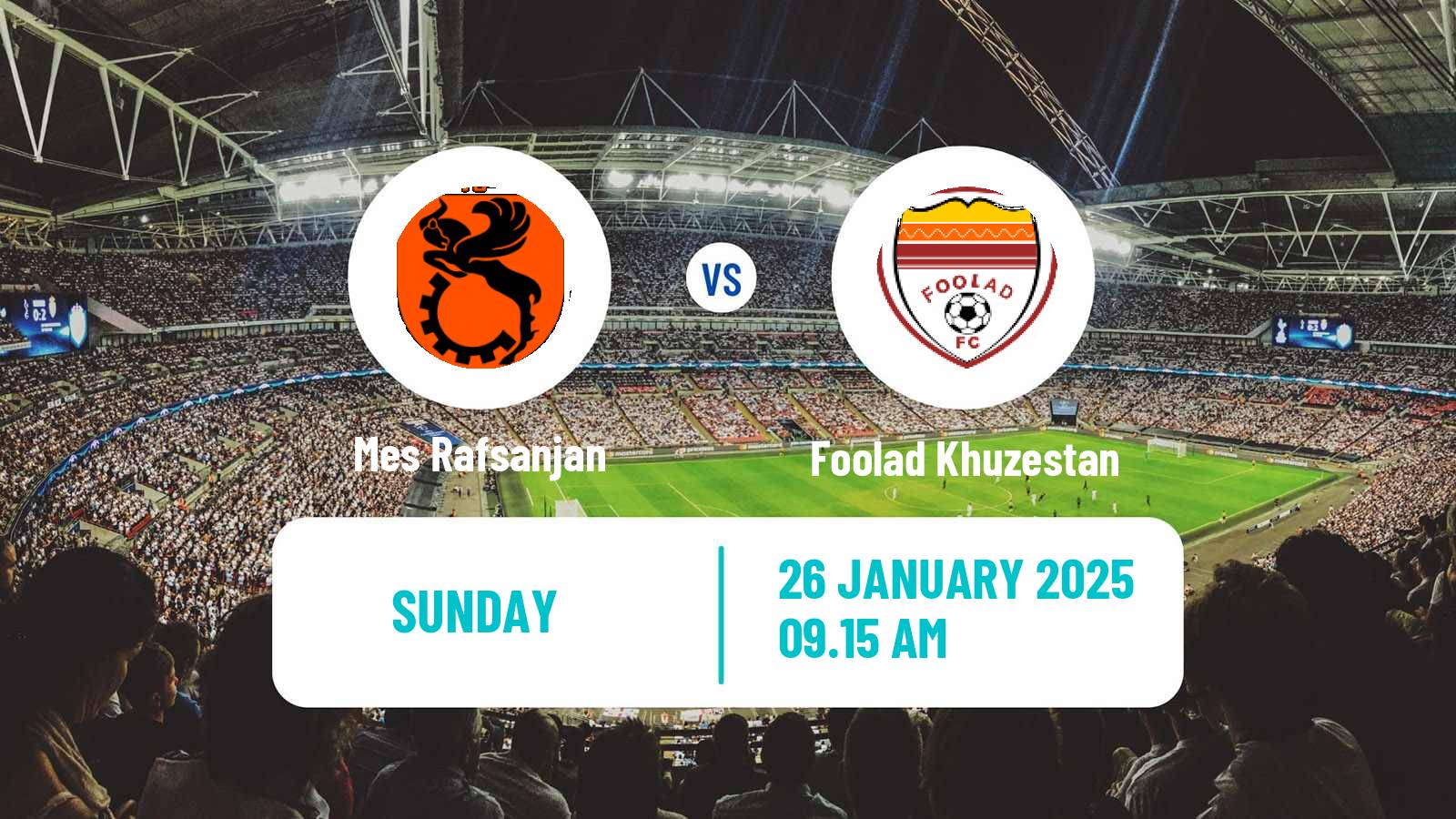 Soccer Iran Pro League Mes Rafsanjan - Foolad Khuzestan