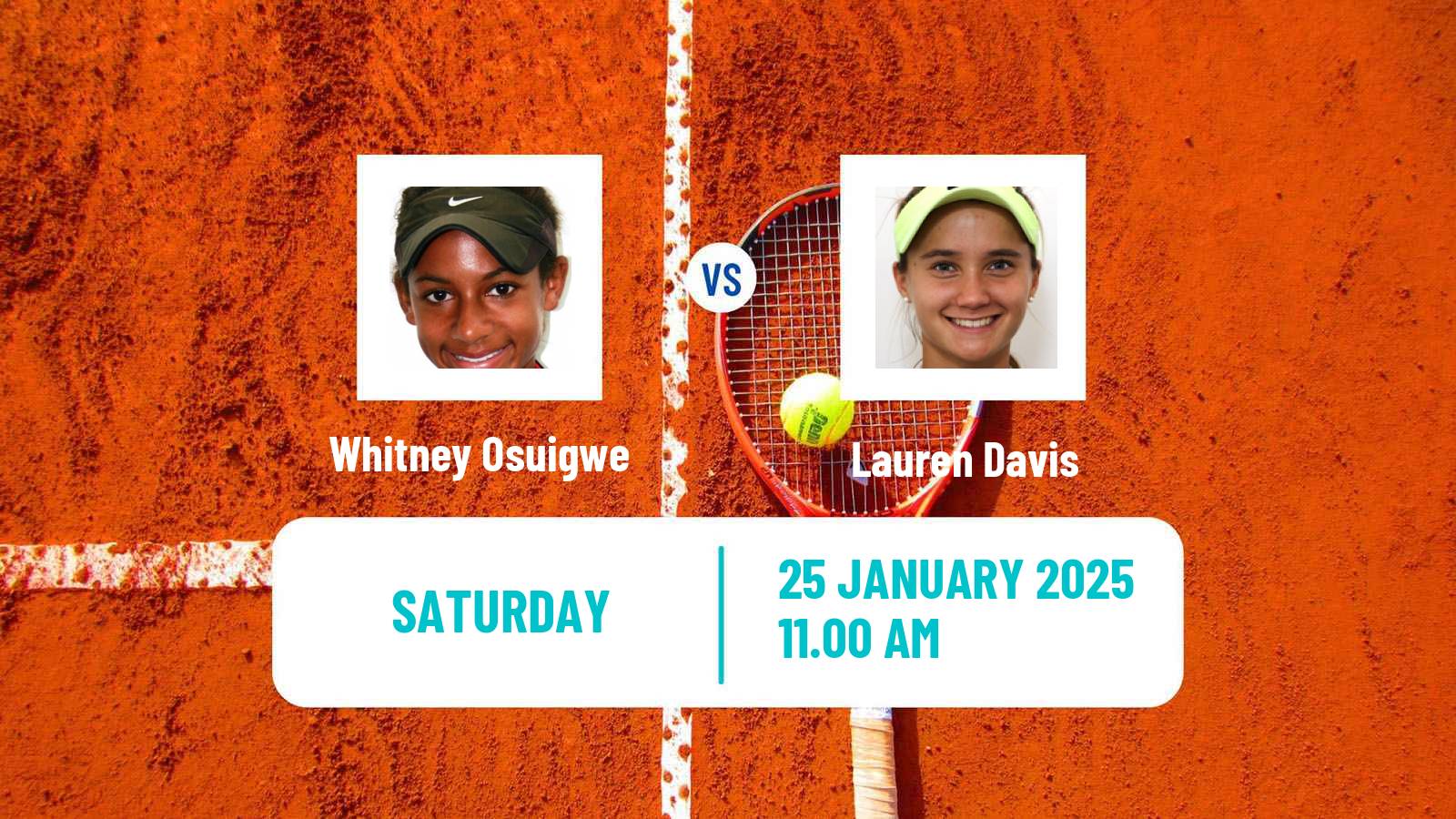 Tennis ITF W75 Vero Beach Fl Women Whitney Osuigwe - Lauren Davis