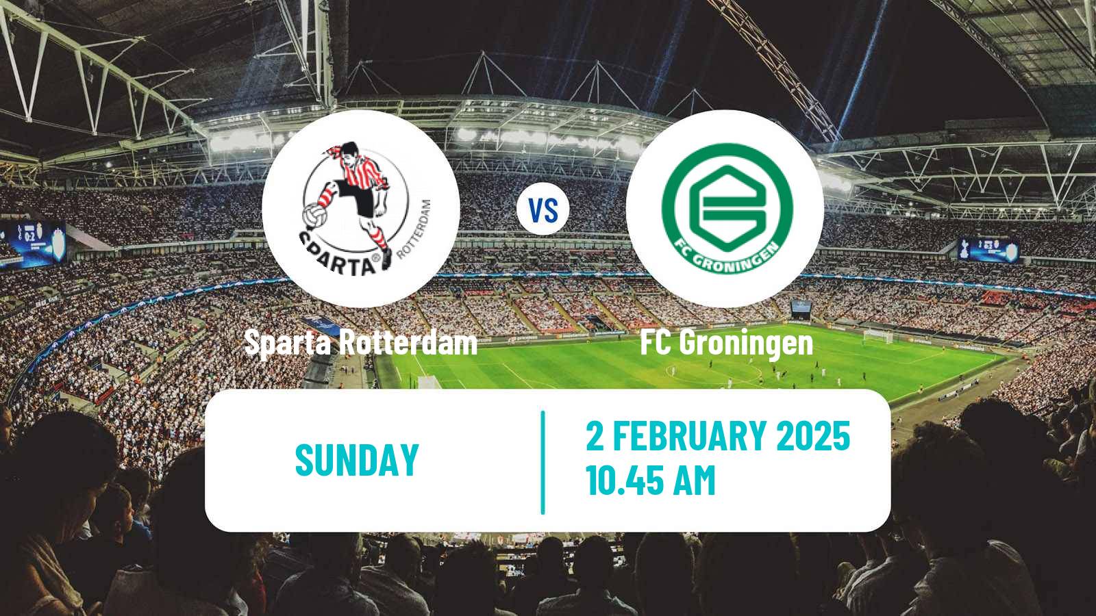 Soccer Dutch Eredivisie Sparta Rotterdam - Groningen