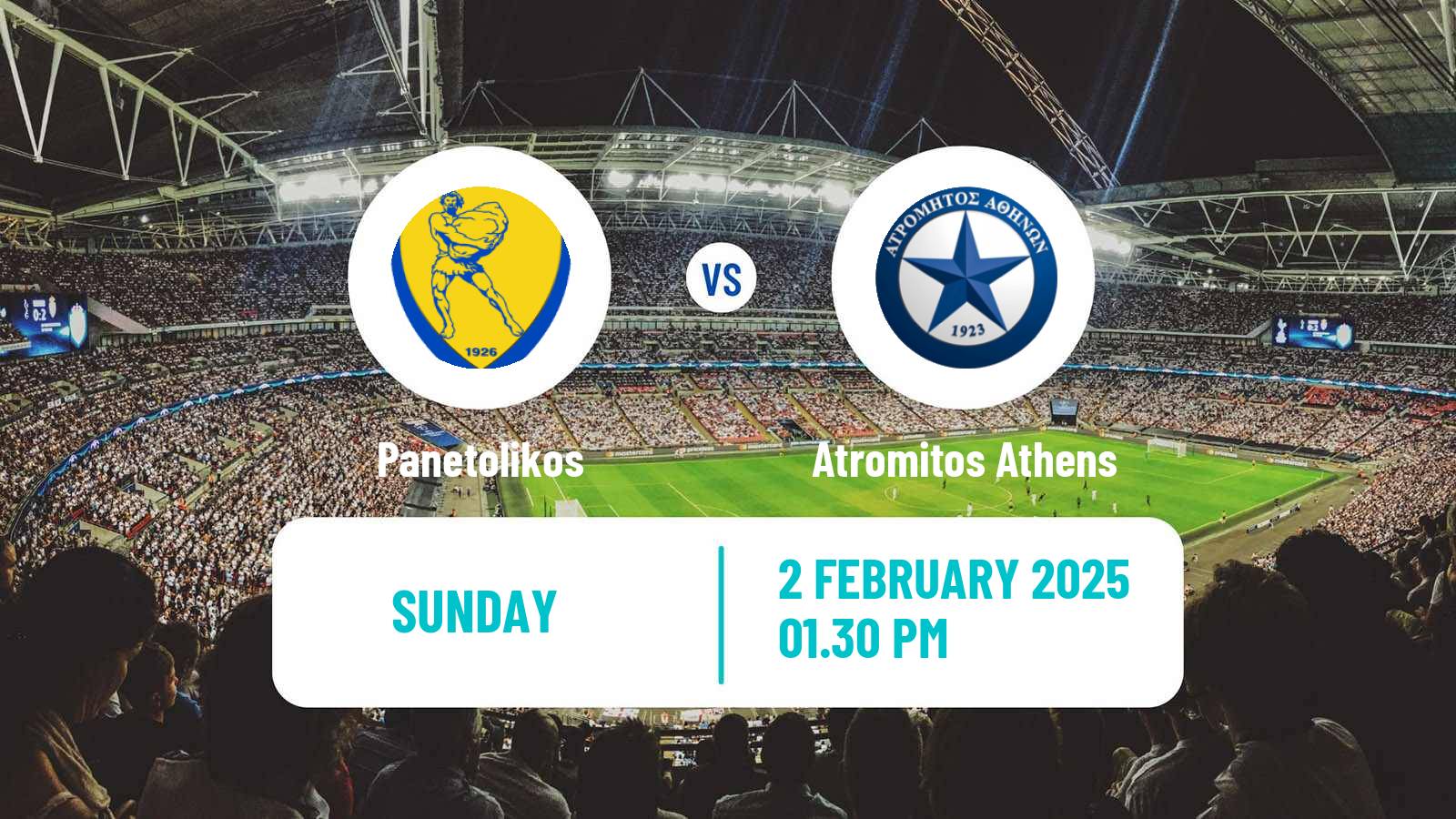 Soccer Greek Super League Panetolikos - Atromitos Athens