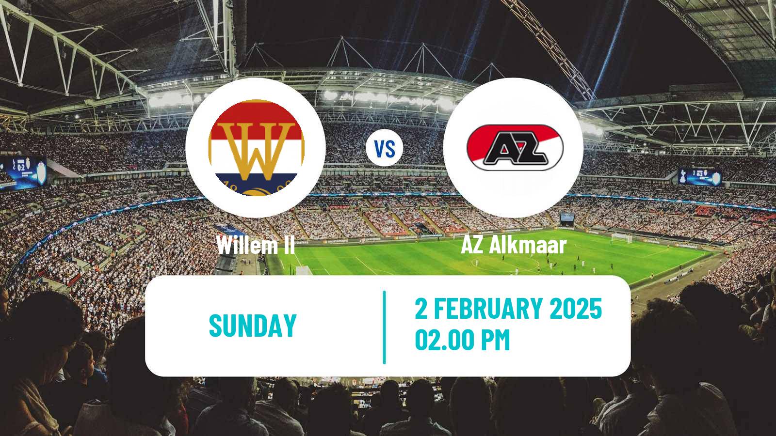 Soccer Dutch Eredivisie Willem II - AZ Alkmaar