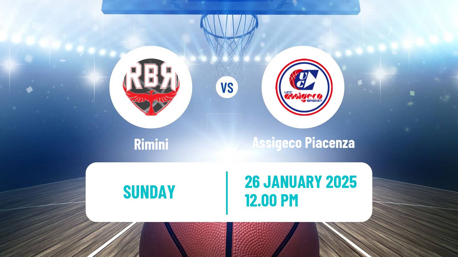 Basketball Italian Serie A2 Basketball Rimini - Assigeco Piacenza