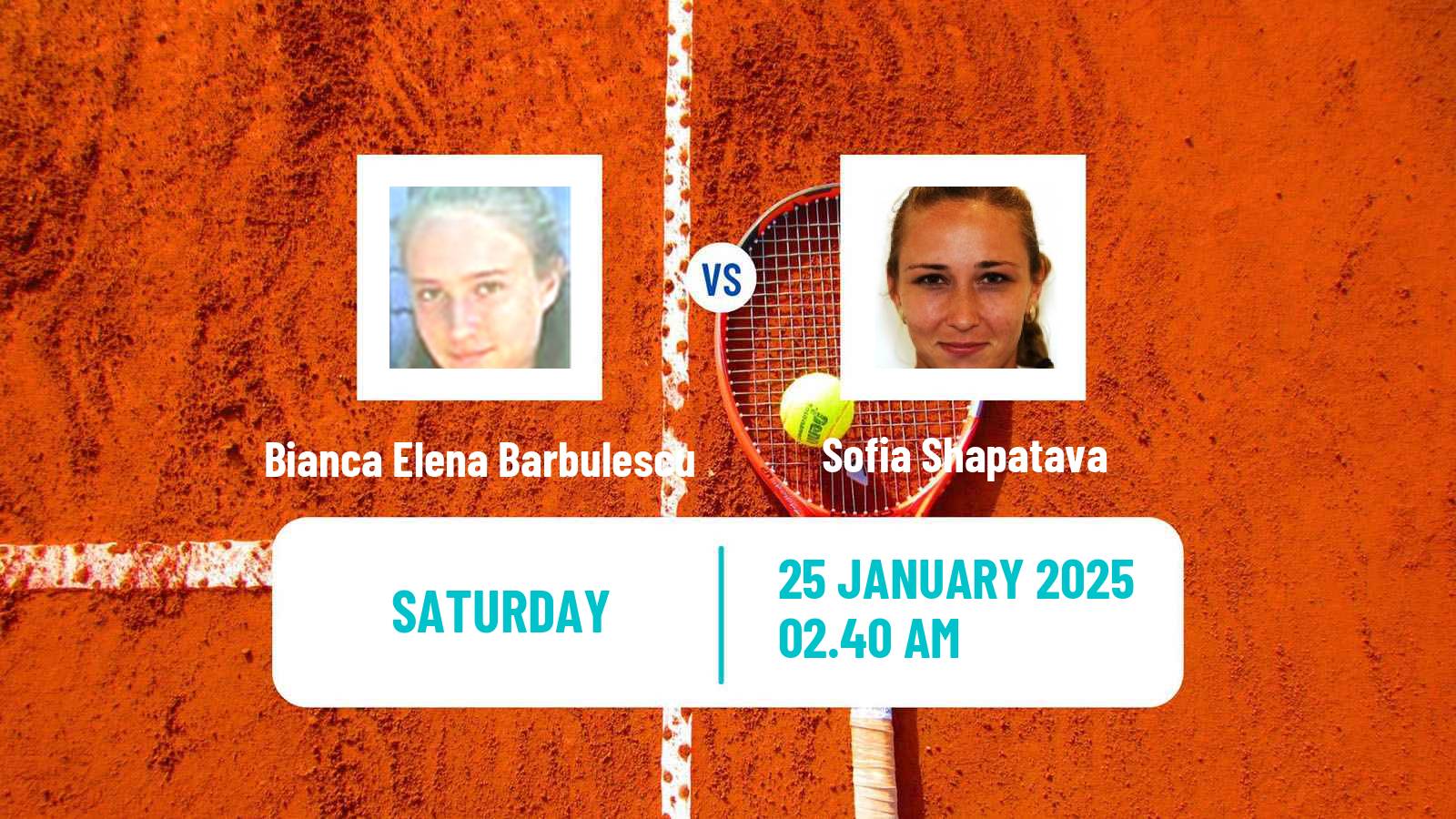 Tennis ITF W15 Antalya 3 Women Bianca Elena Barbulescu - Sofia Shapatava