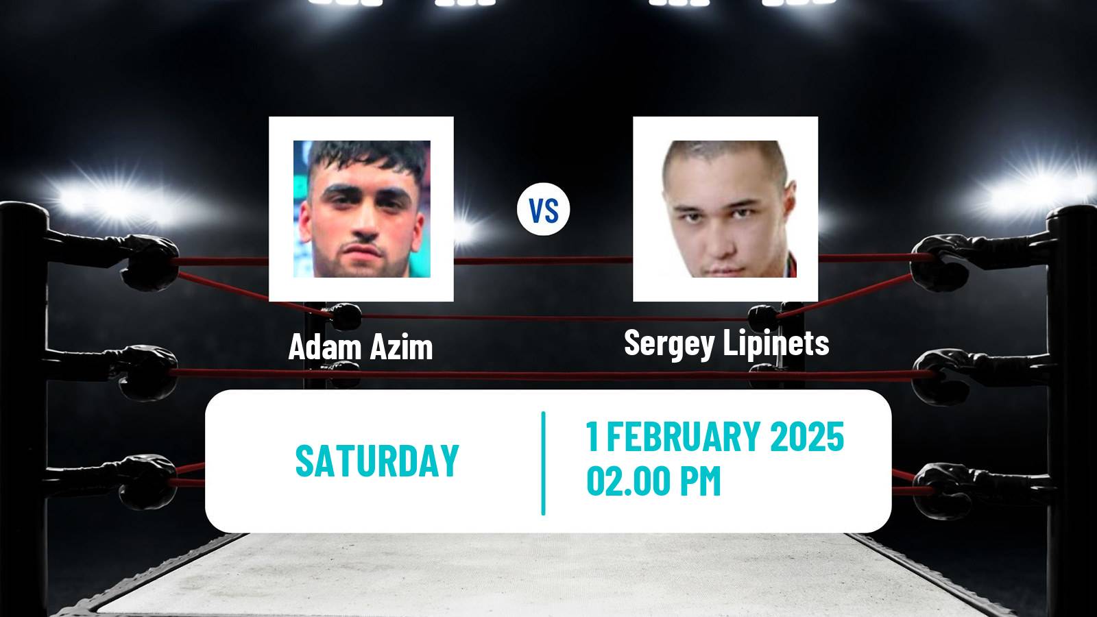 Boxing Super Lightweight IBO Title Men Adam Azim - Sergey Lipinets