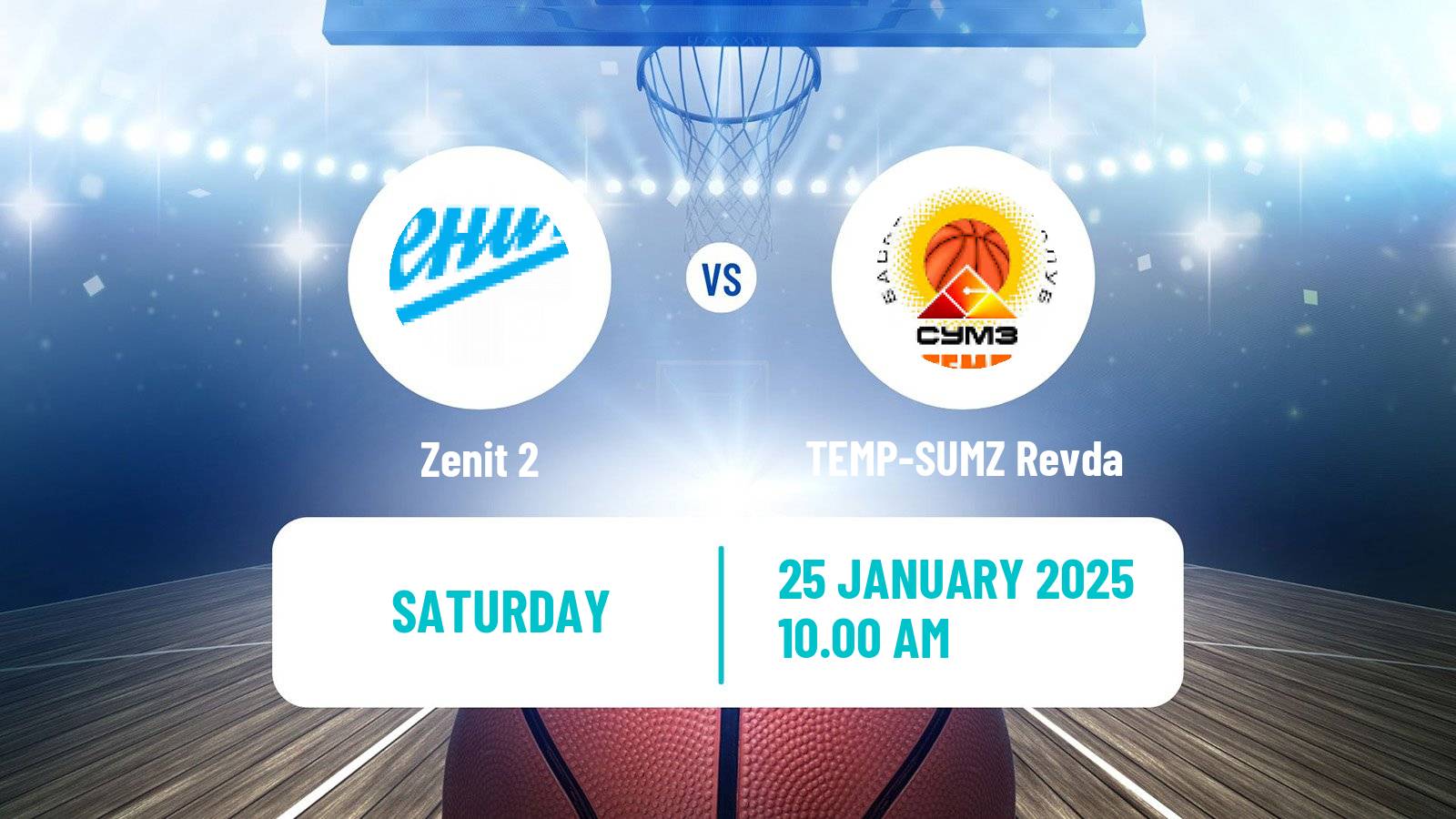 Basketball Russian Super League Basketball Zenit 2 - TEMP-SUMZ Revda