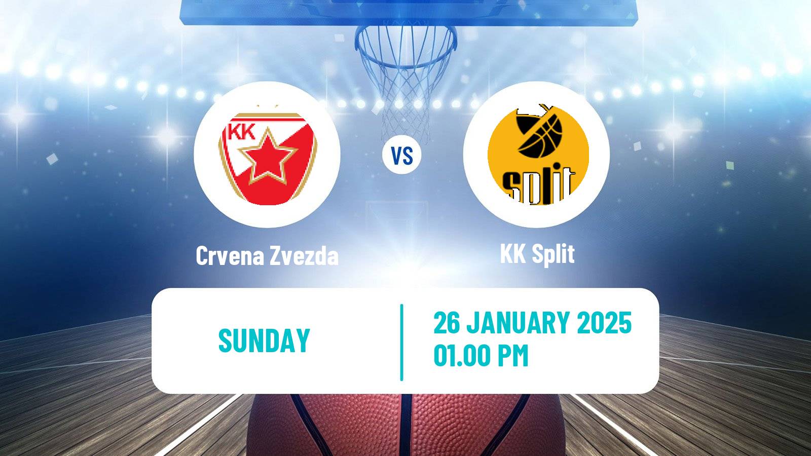 Basketball Adriatic League Crvena Zvezda - KK Split