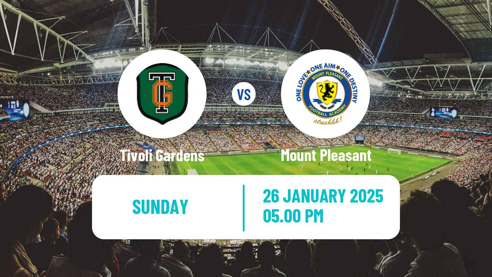 Soccer Jamaica National Premier League Tivoli Gardens - Mount Pleasant