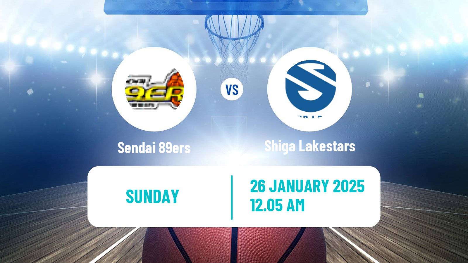 Basketball BJ League Sendai 89ers - Shiga Lakestars