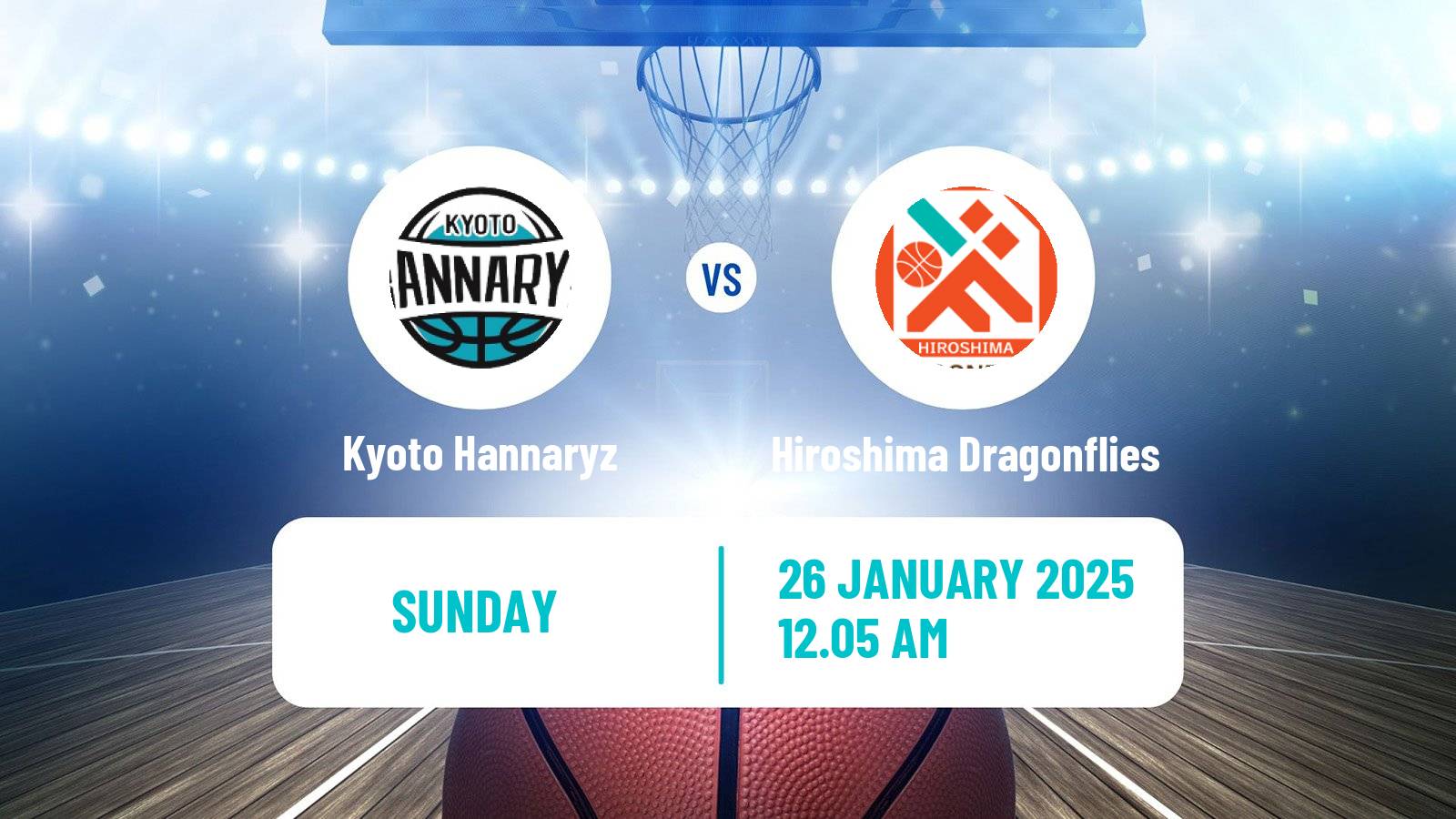 Basketball BJ League Kyoto Hannaryz - Hiroshima Dragonflies