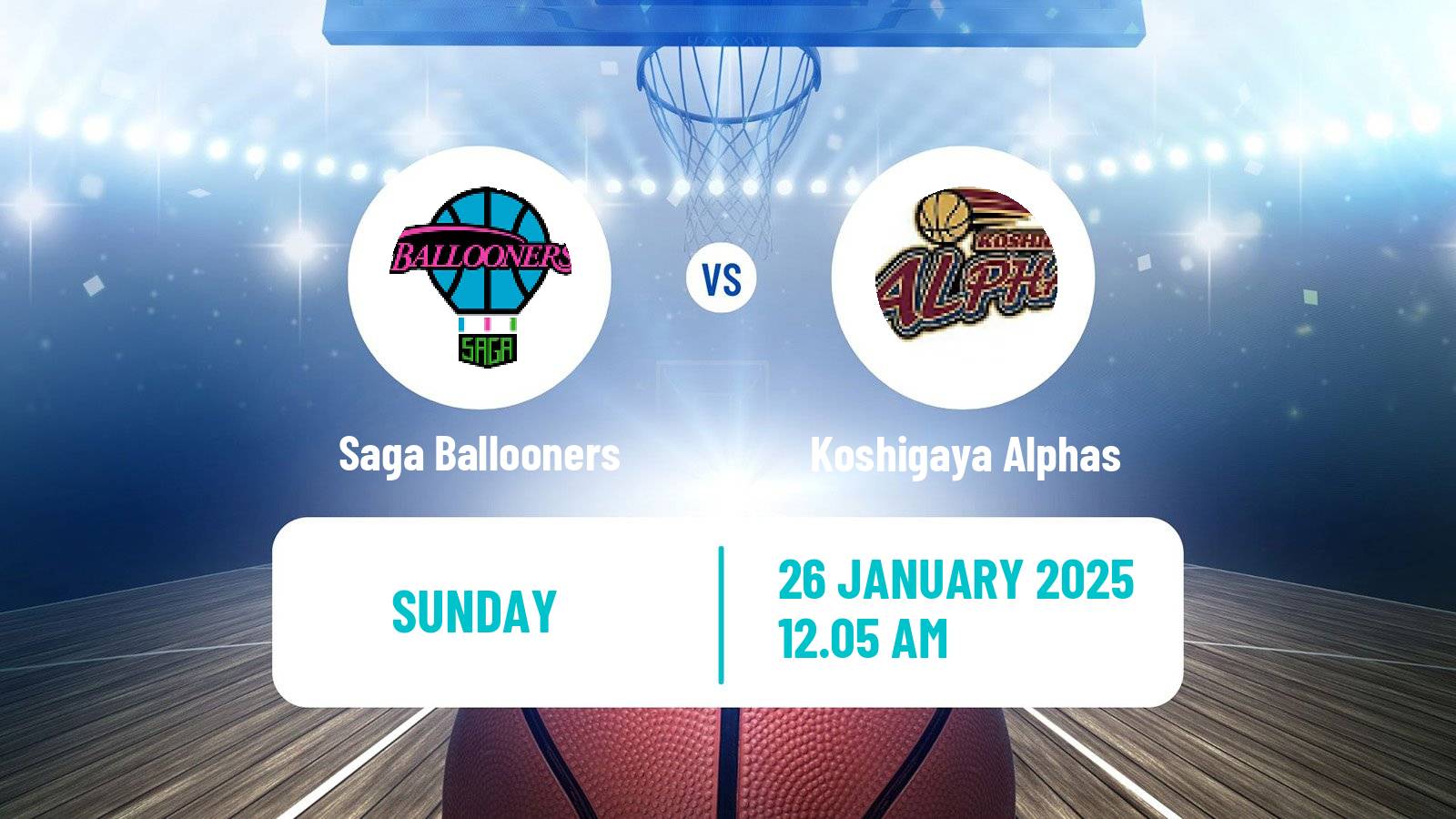 Basketball BJ League Saga Ballooners - Koshigaya Alphas