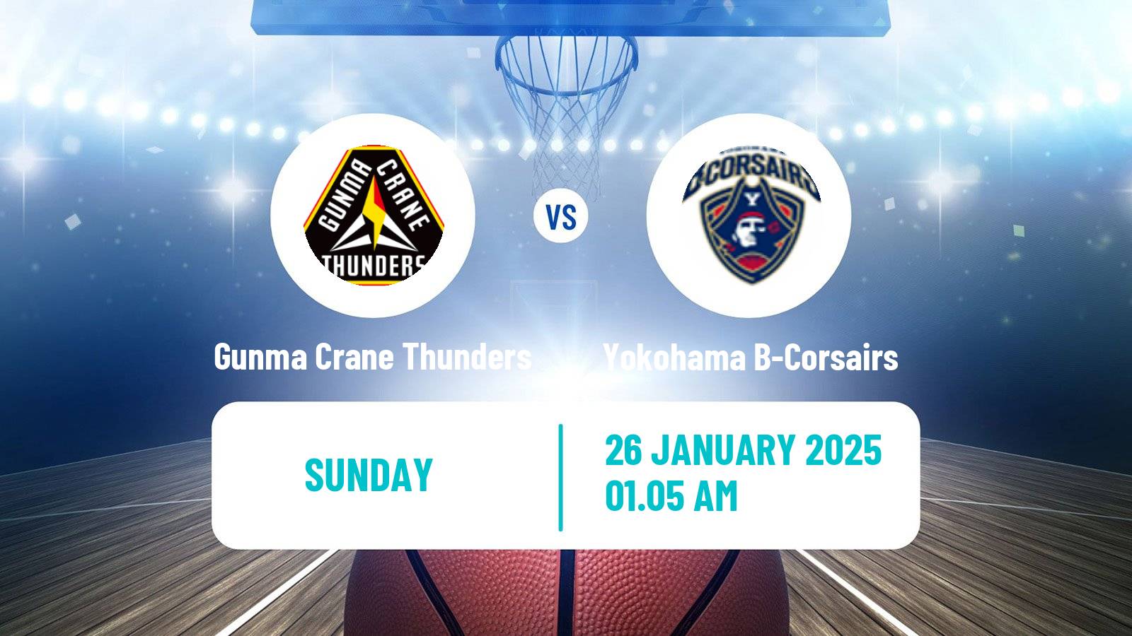 Basketball BJ League Gunma Crane Thunders - Yokohama B-Corsairs