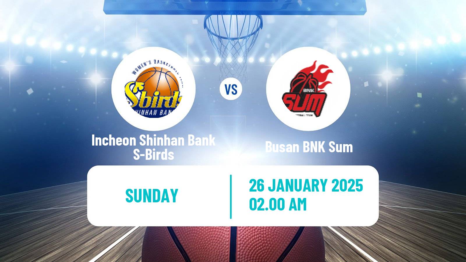 Basketball WKBL Incheon Shinhan Bank S-Birds - Busan BNK Sum