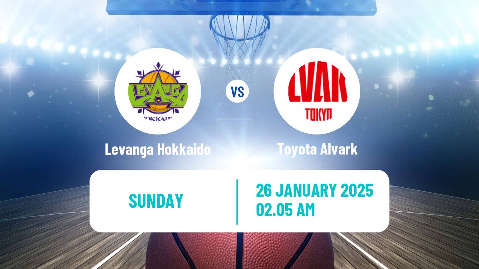 Basketball BJ League Levanga Hokkaido - Toyota Alvark