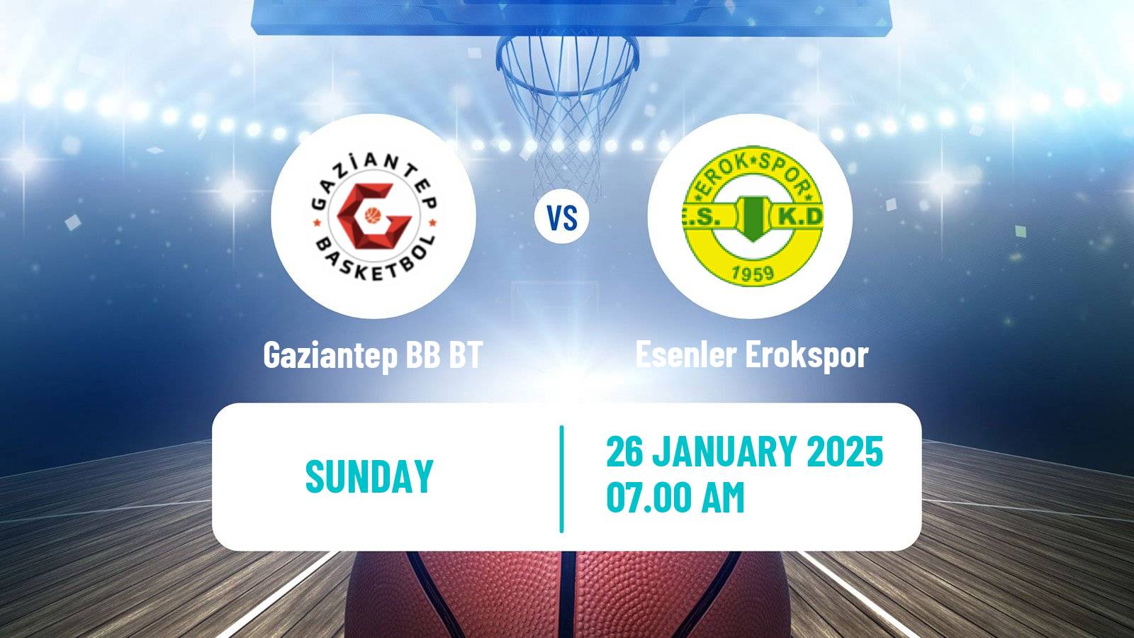 Basketball Turkish TBL Gaziantep BB BT - Esenler Erokspor