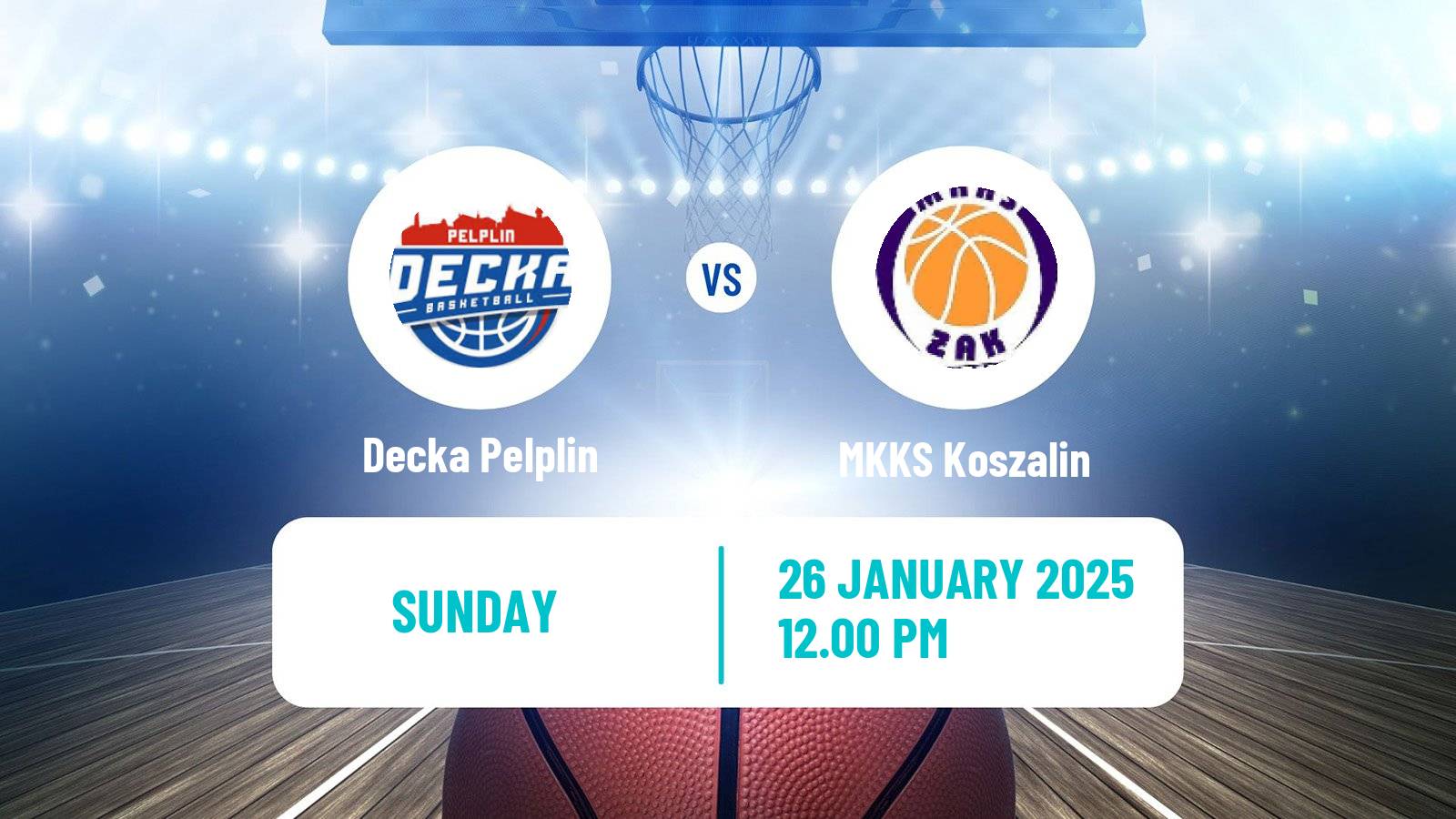 Basketball Polish 1 Liga Basketball Decka Pelplin - MKKS Koszalin