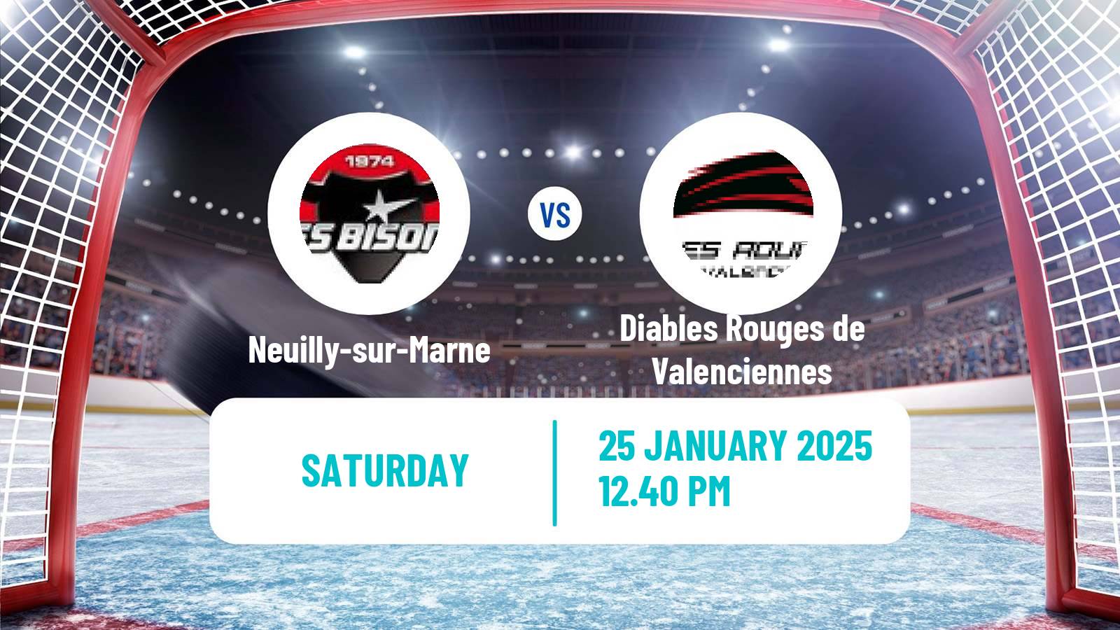 Hockey French D1 Ice Hockey Neuilly-sur-Marne - Diables Rouges de Valenciennes