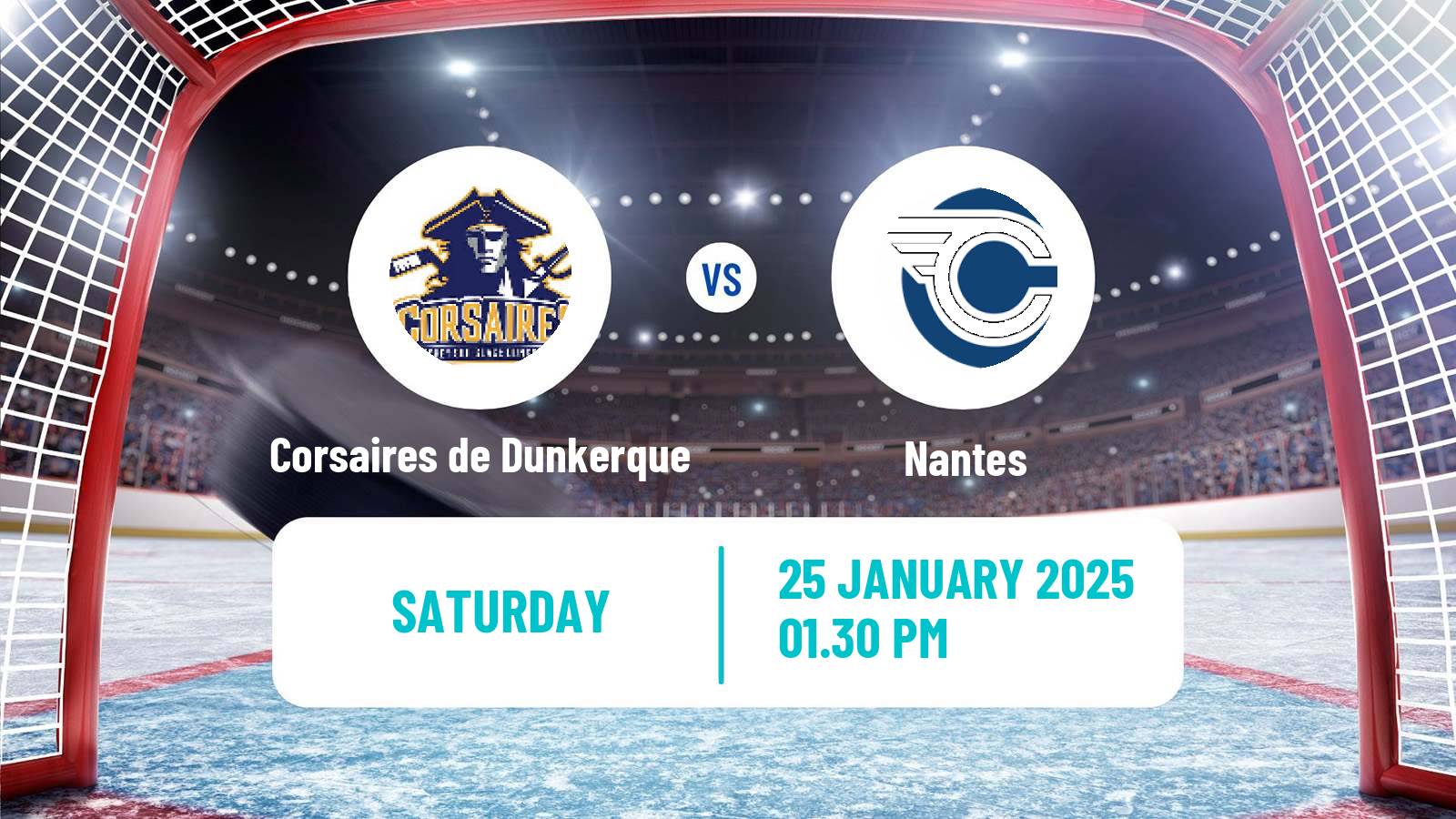 Hockey French D1 Ice Hockey Corsaires de Dunkerque - Nantes