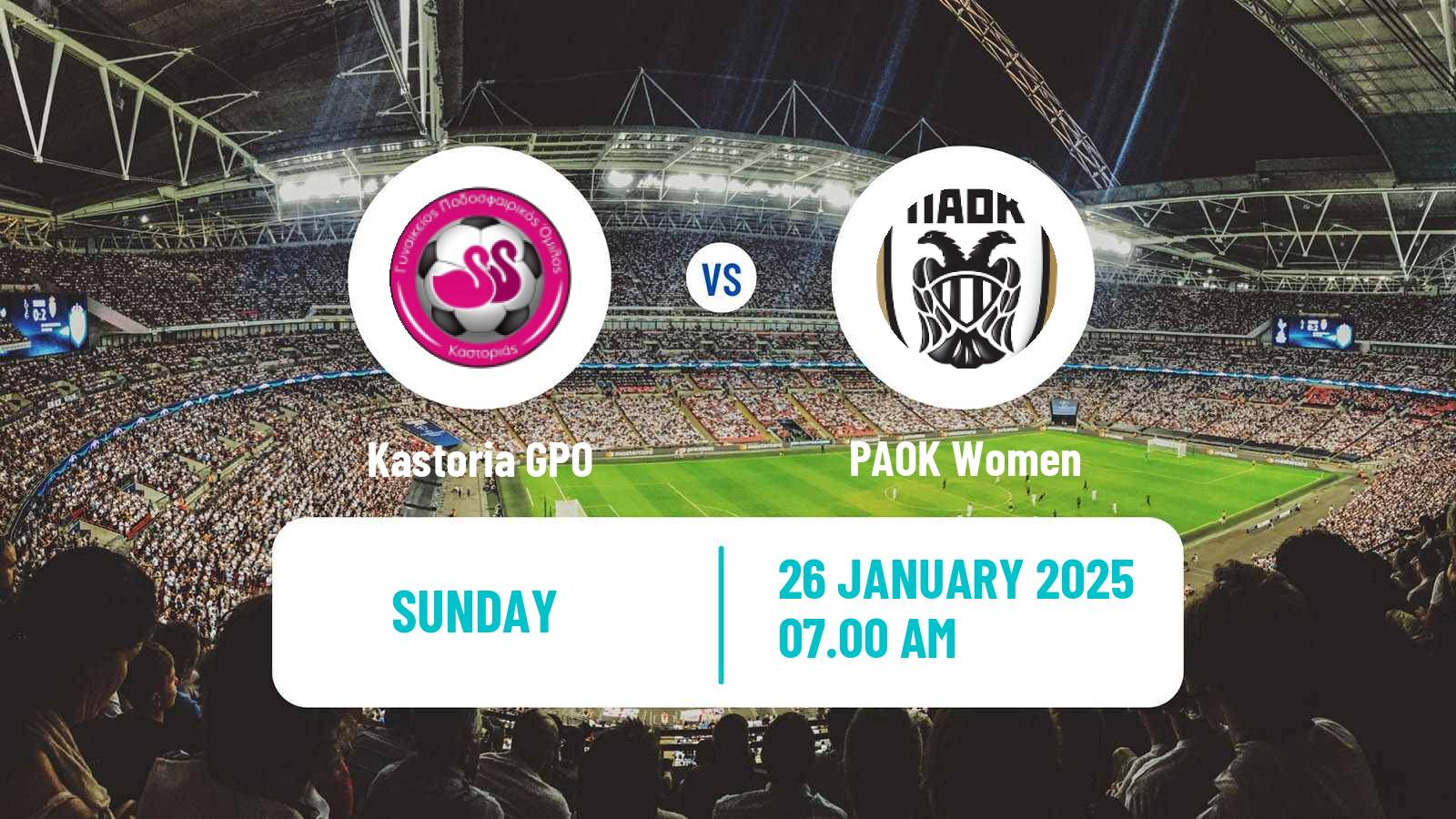 Soccer Greek Division A Women Kastoria - PAOK