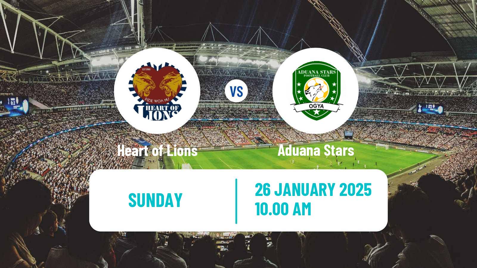 Soccer Ghanaian Premier League Heart of Lions - Aduana Stars