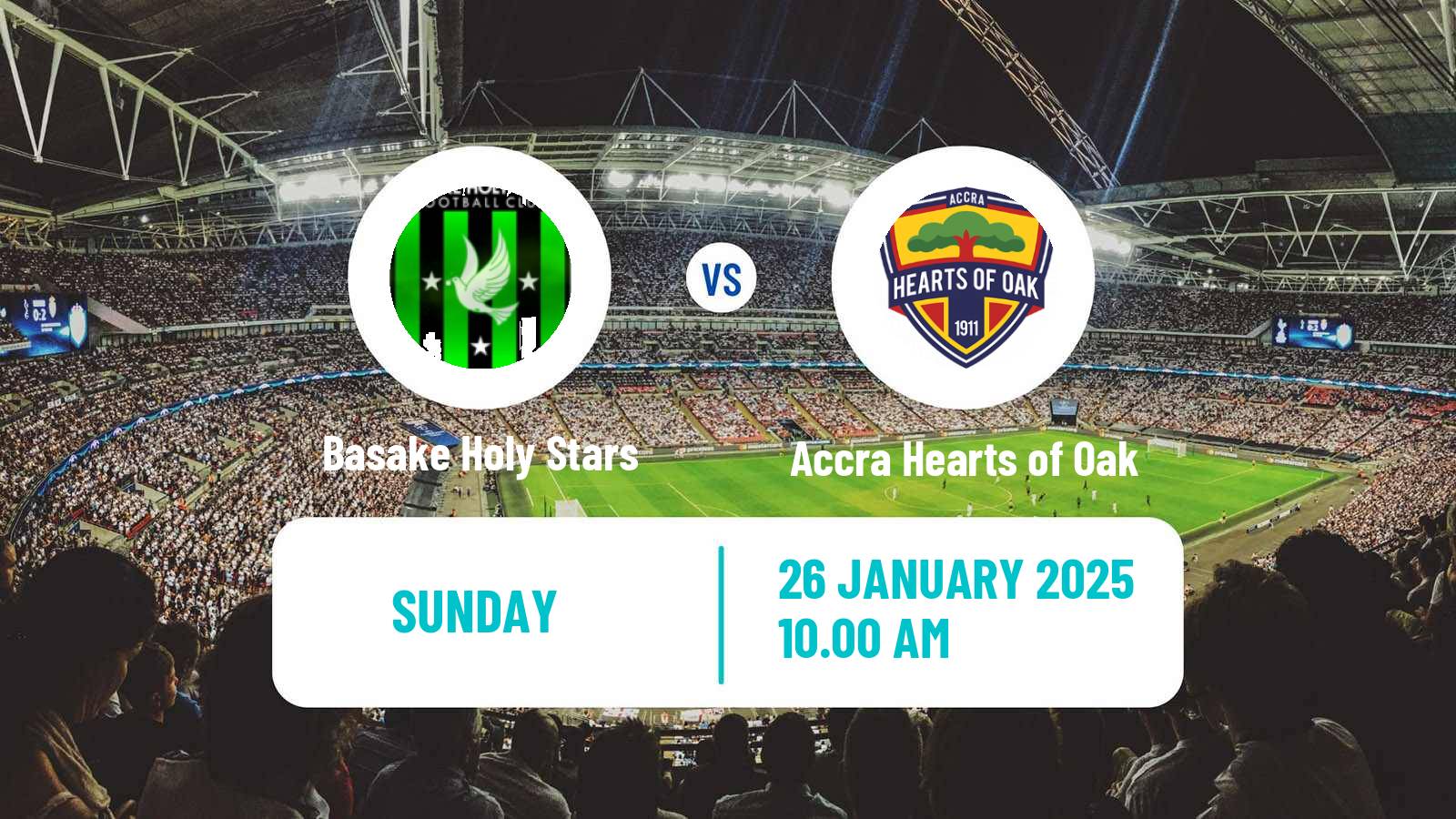 Soccer Ghanaian Premier League Basake Holy Stars - Accra Hearts of Oak