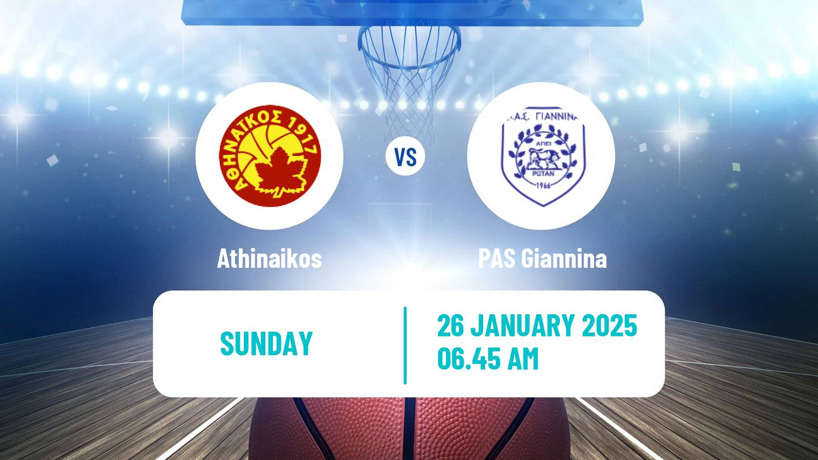 Basketball Greek Basket League A1 Women Athinaikos - PAS Giannina