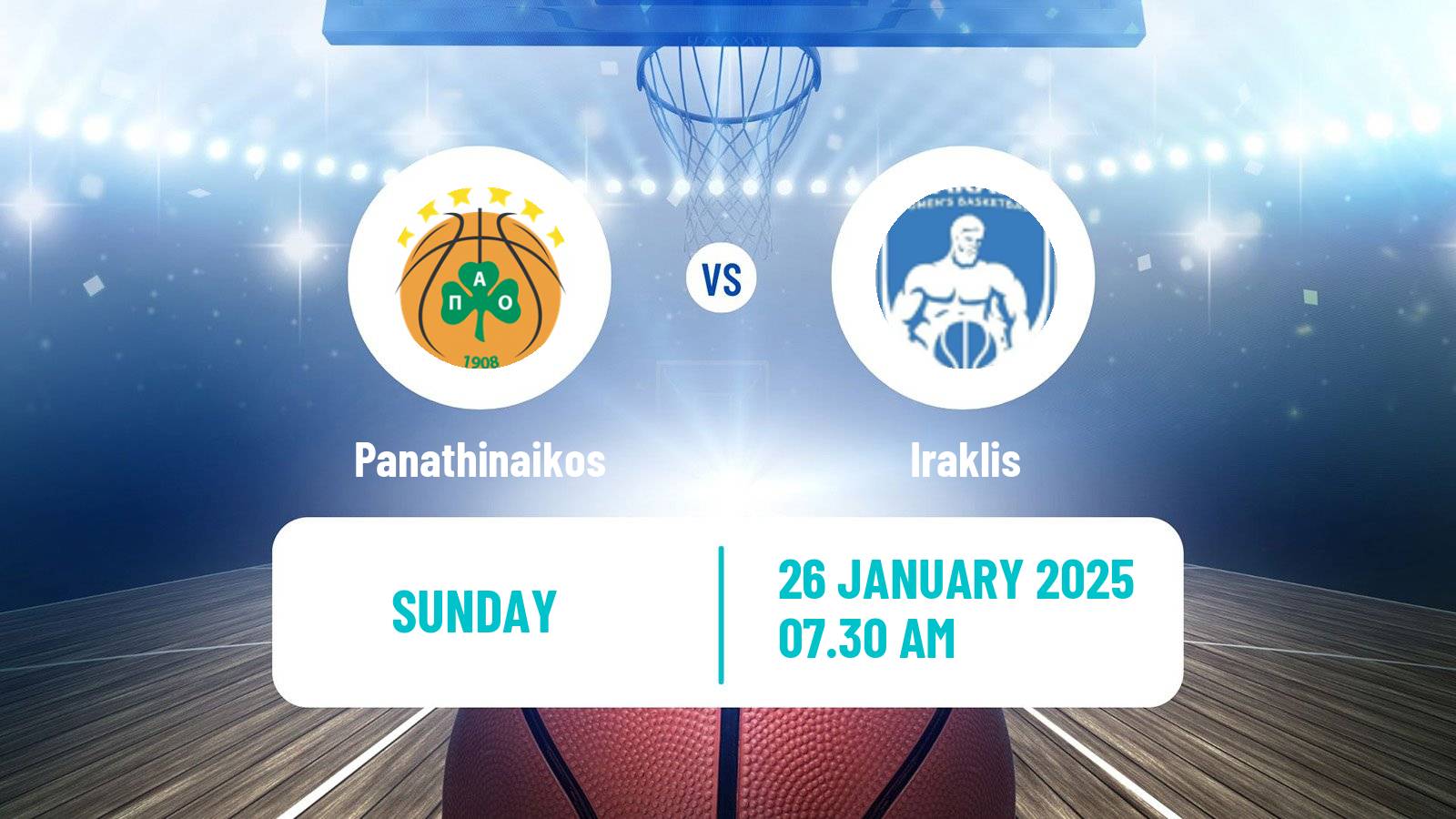 Basketball Greek Basket League A1 Women Panathinaikos - Iraklis