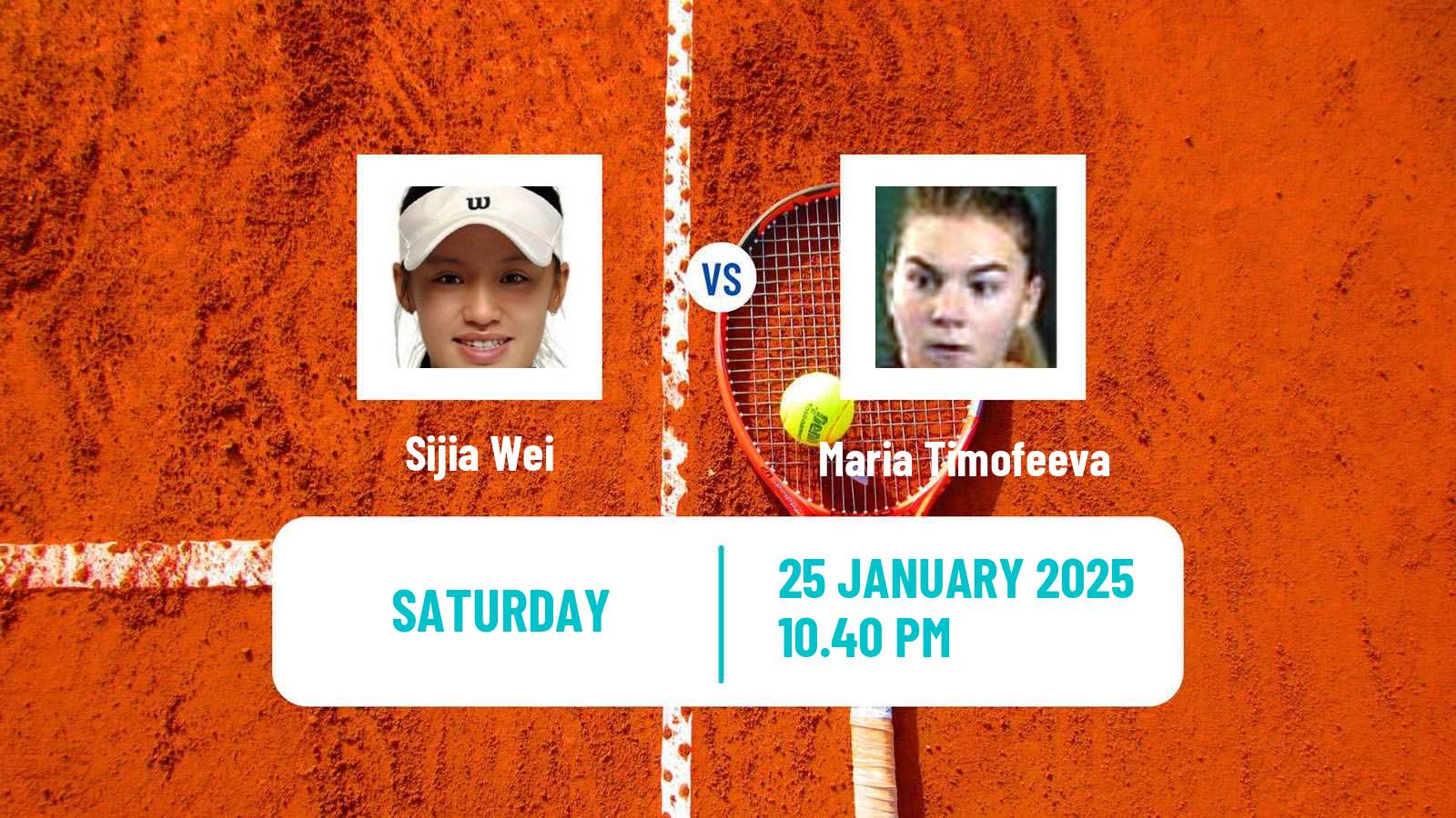 Tennis WTA Singapore Sijia Wei - Maria Timofeeva