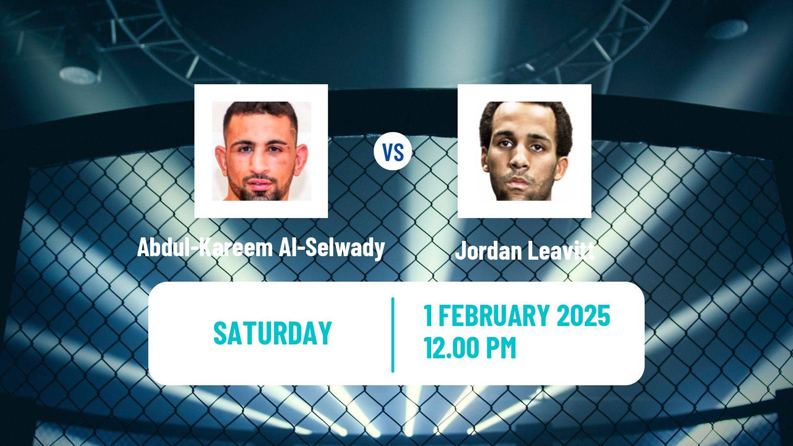 MMA Lightweight UFC Men Abdul-Kareem Al-Selwady - Jordan Leavitt