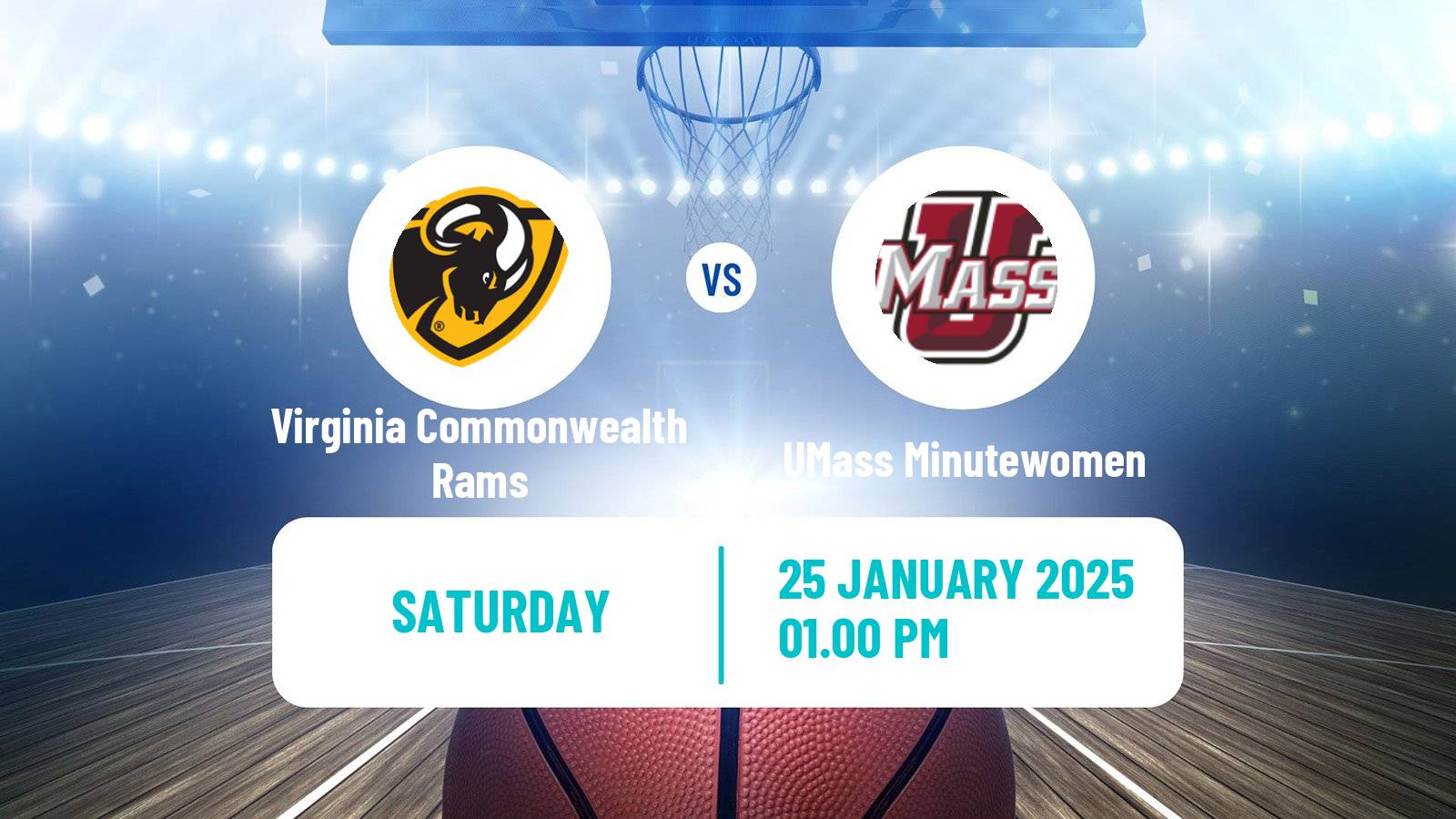 Basketball NCAA College Basketball Women Virginia Commonwealth Rams - UMass Minutewomen