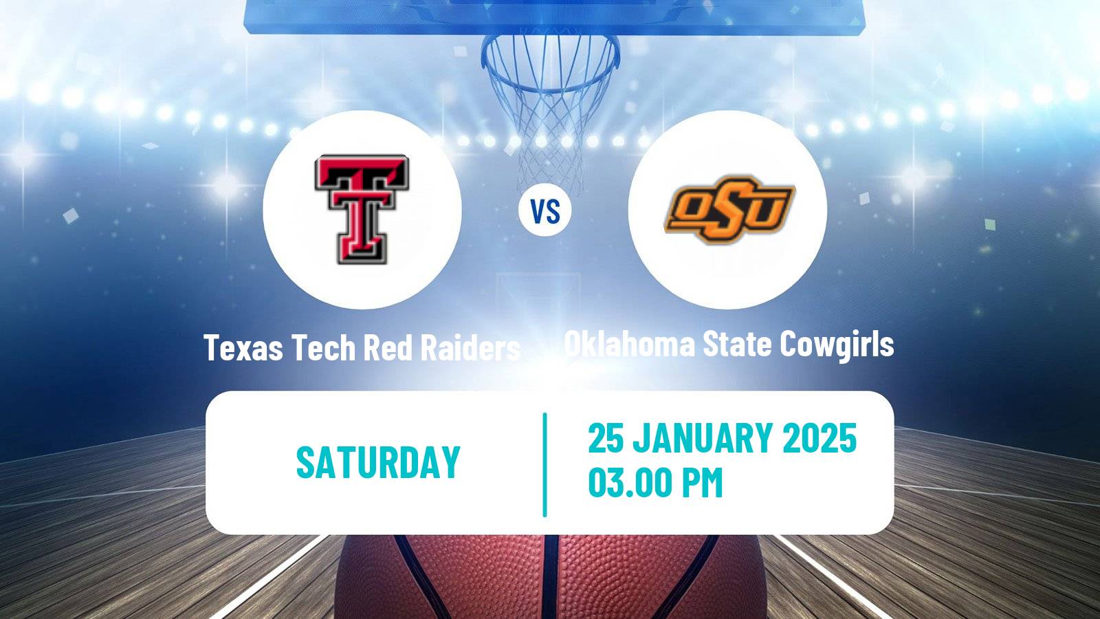 Basketball NCAA College Basketball Women Texas Tech Red Raiders - Oklahoma State Cowgirls