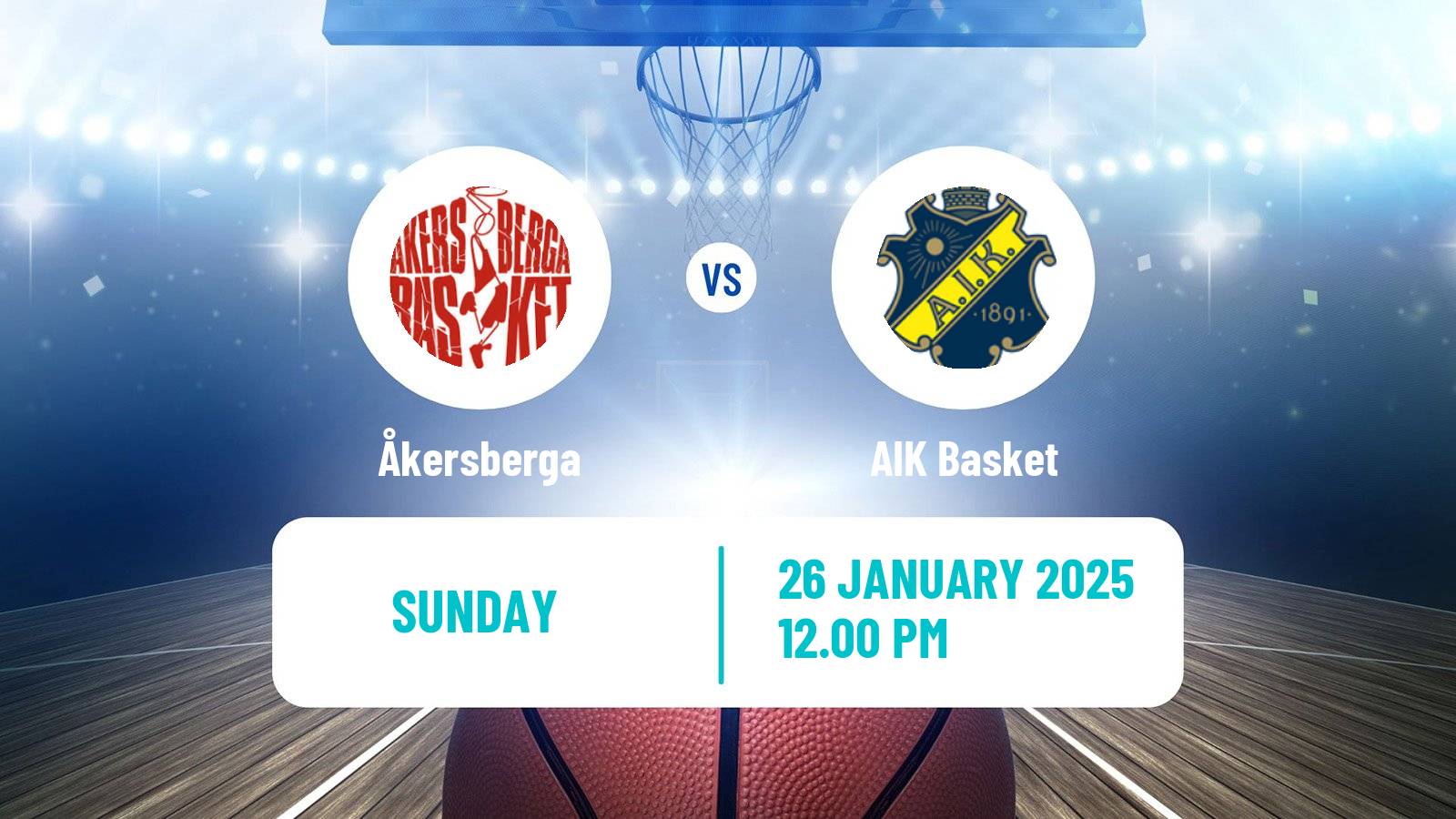 Basketball Swedish Superettan Basketball Åkersberga - AIK Basket