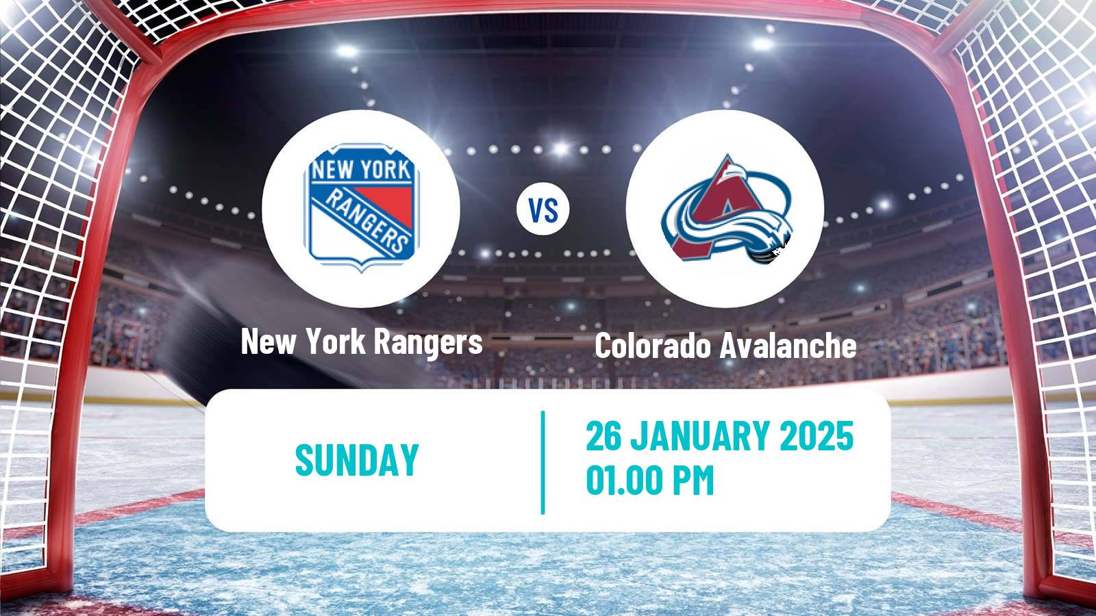 Hockey NHL New York Rangers - Colorado Avalanche