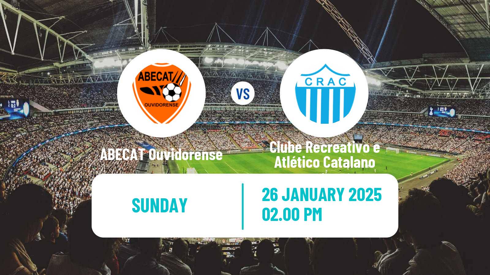 Soccer Brazilian Campeonato Goiano ABECAT Ouvidorense - Clube Recreativo e Atlético Catalano