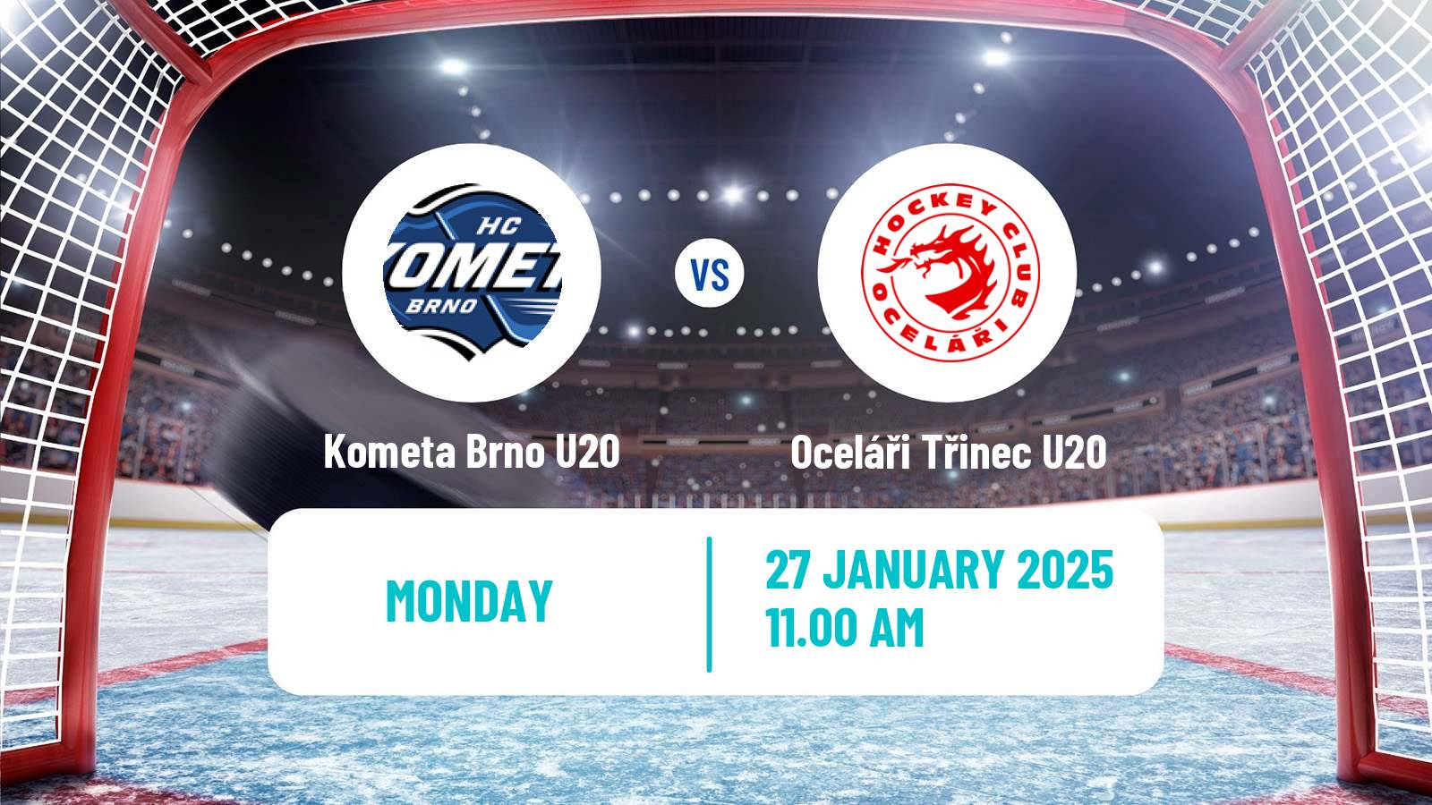 Hockey Czech ELJ Kometa Brno U20 - Oceláři Třinec U20