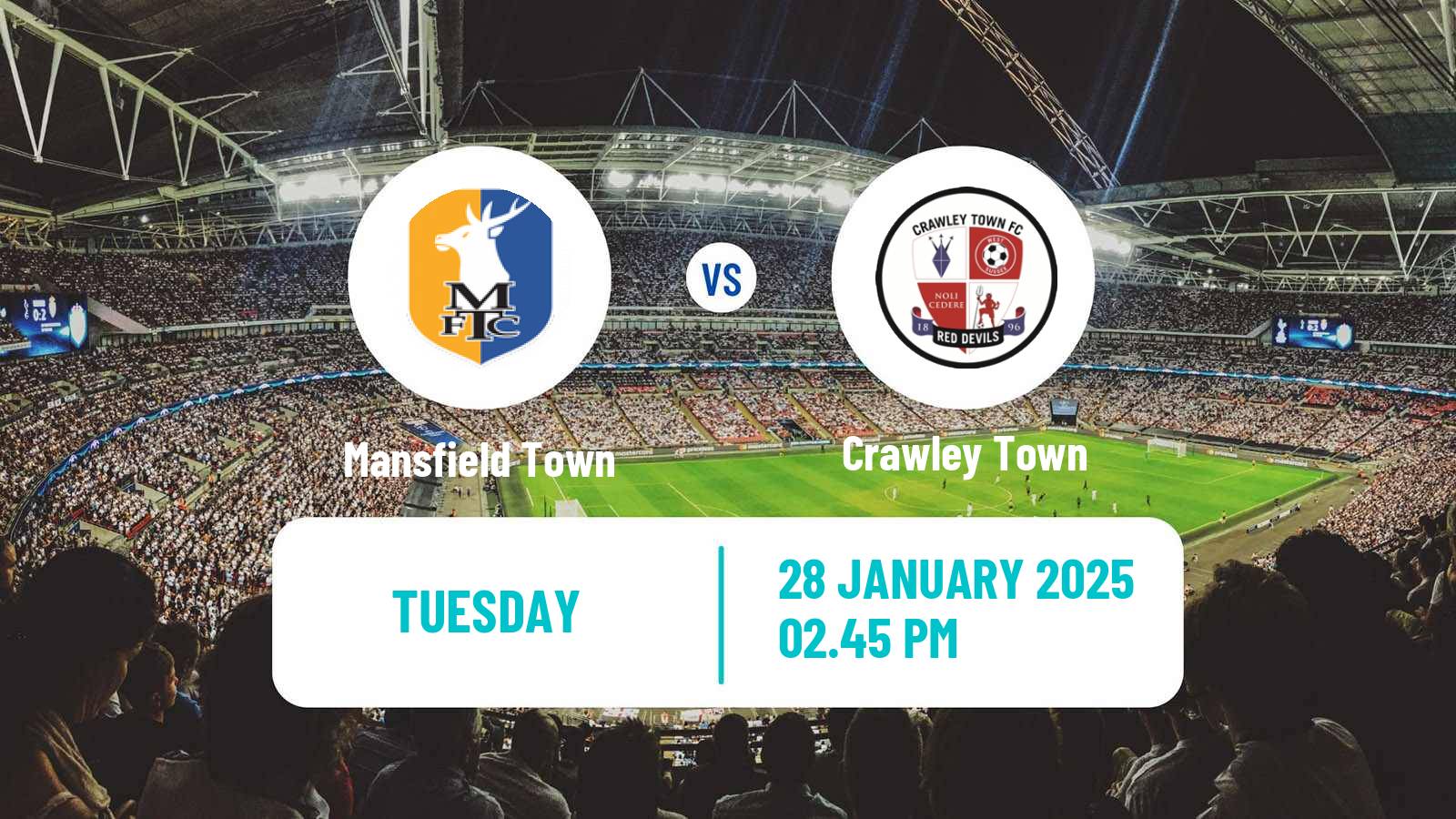 Soccer English League One Mansfield Town - Crawley Town