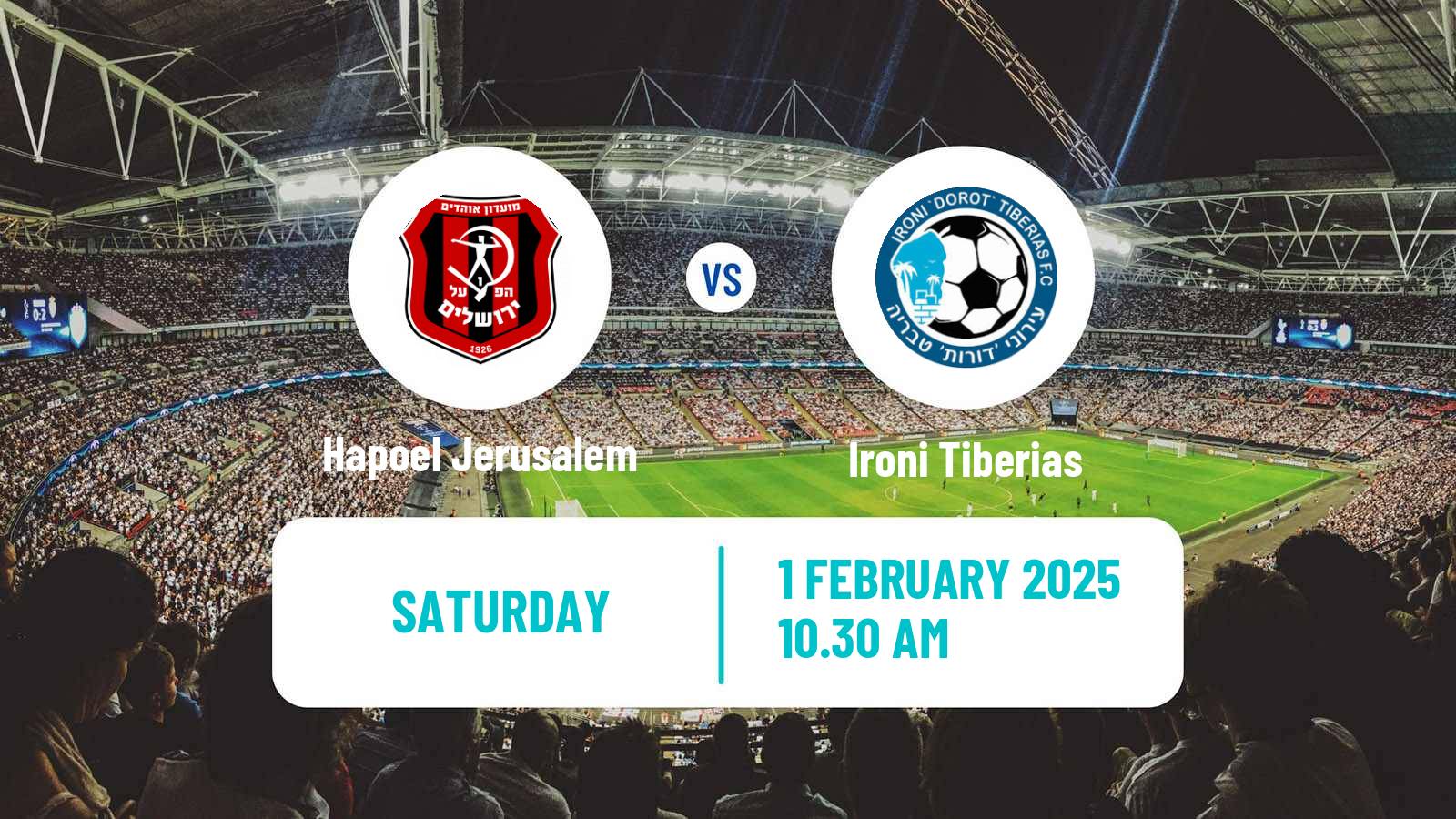 Soccer Israeli Ligat haAl Hapoel Jerusalem - Ironi Tiberias