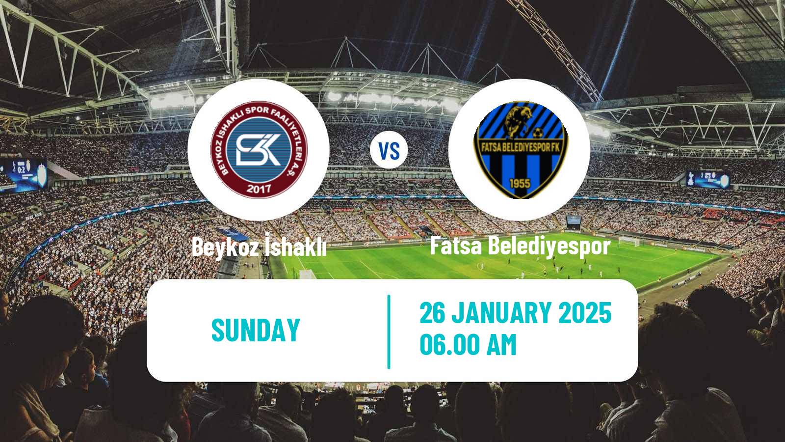 Soccer Turkish 3 Lig Group 2 Beykoz İshaklı - Fatsa Belediyespor