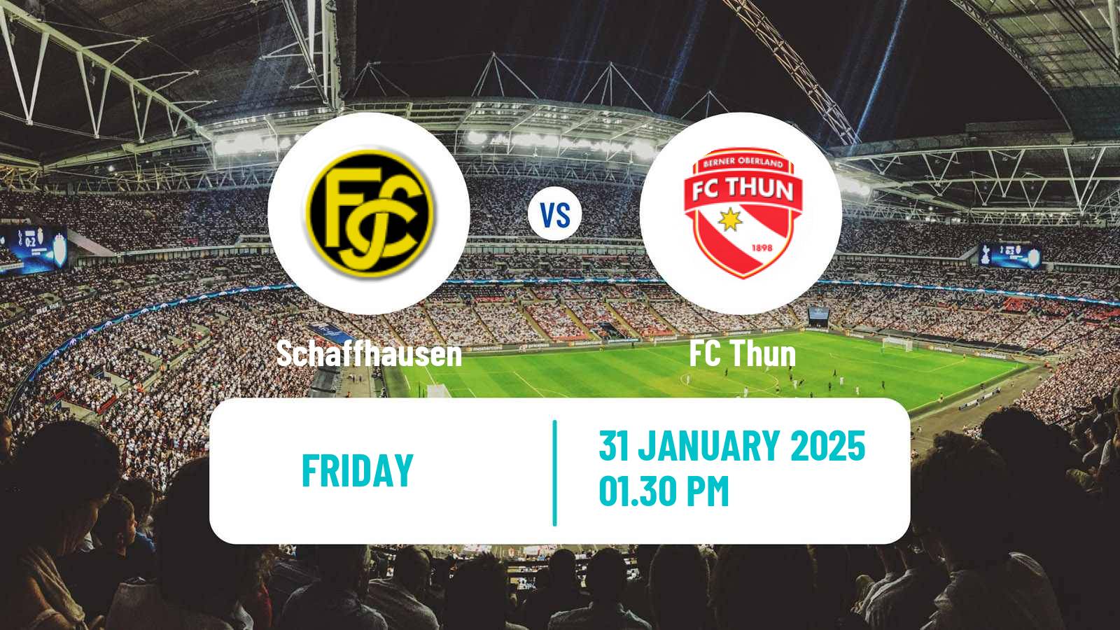 Soccer Swiss Challenge League Schaffhausen - Thun