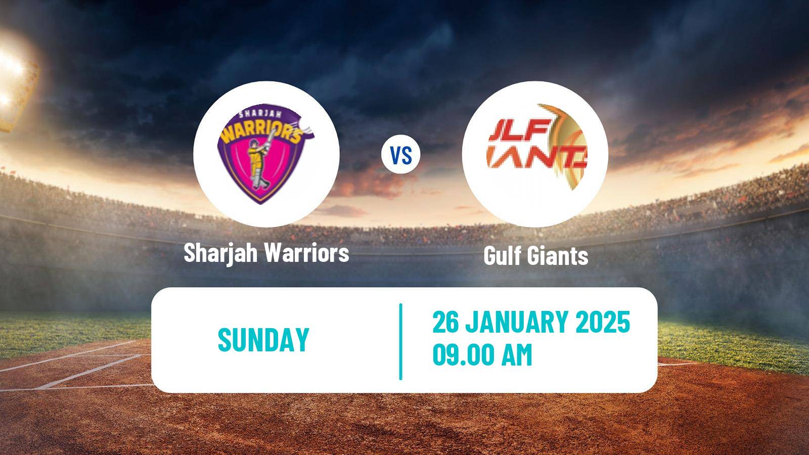 Cricket International League T20 Sharjah Warriors - Gulf Giants