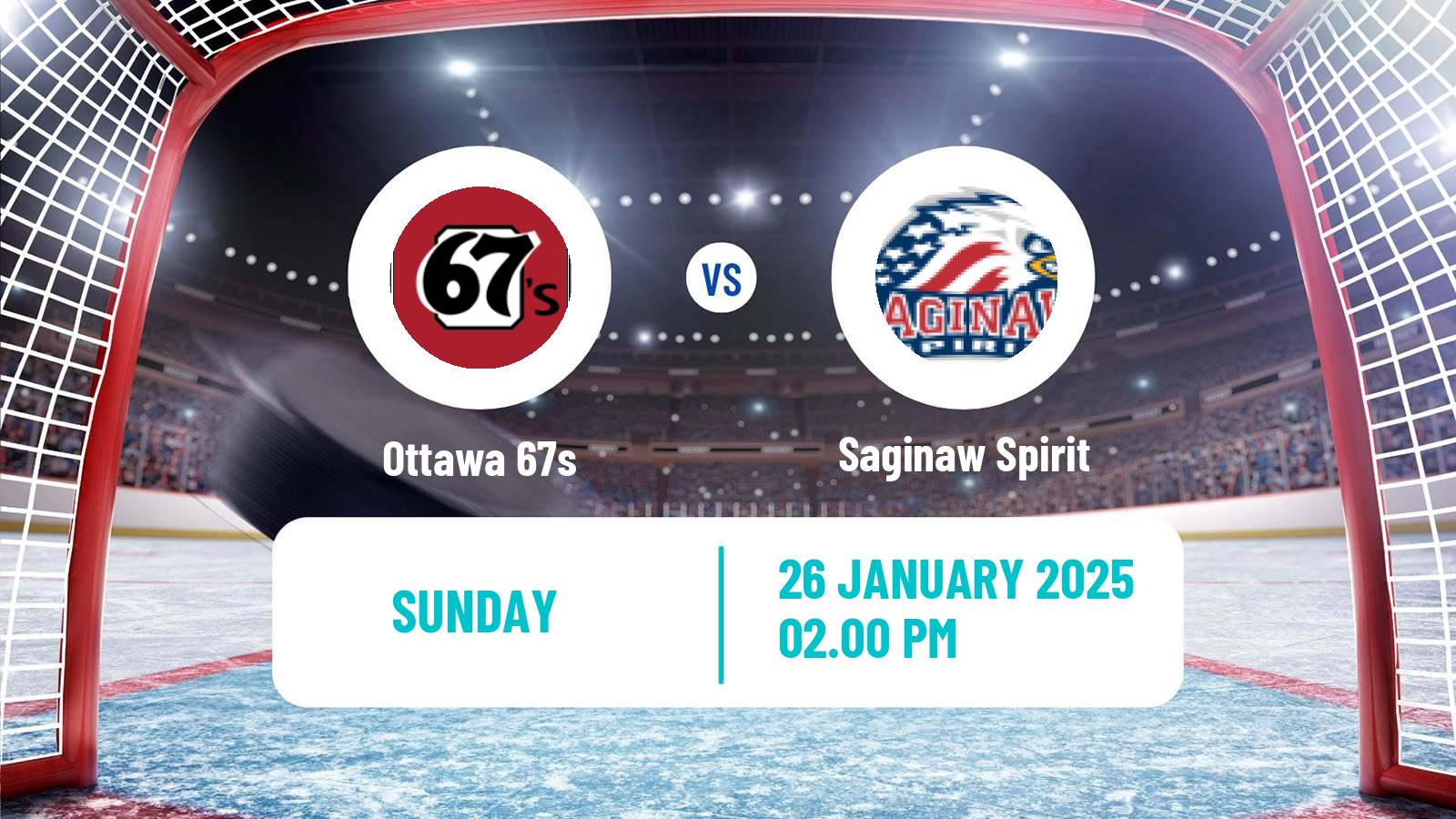 Hockey OHL Ottawa 67s - Saginaw Spirit