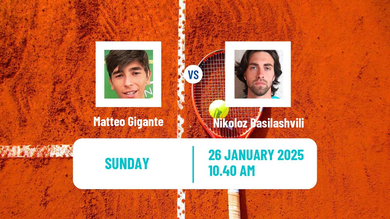 Tennis ATP Montpellier Matteo Gigante - Nikoloz Basilashvili