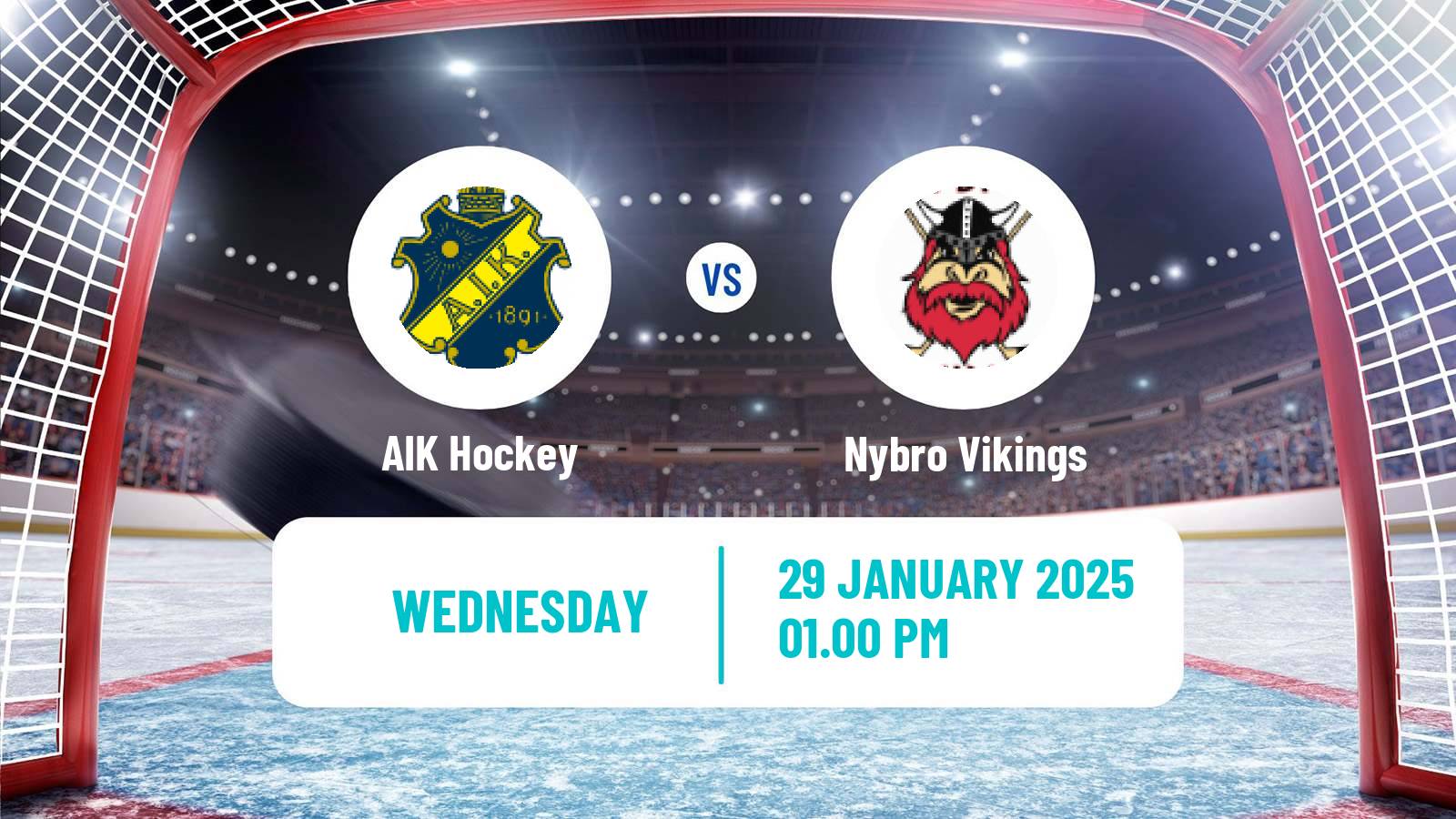 Hockey Swedish Hockey Allsvenskan AIK - Nybro Vikings