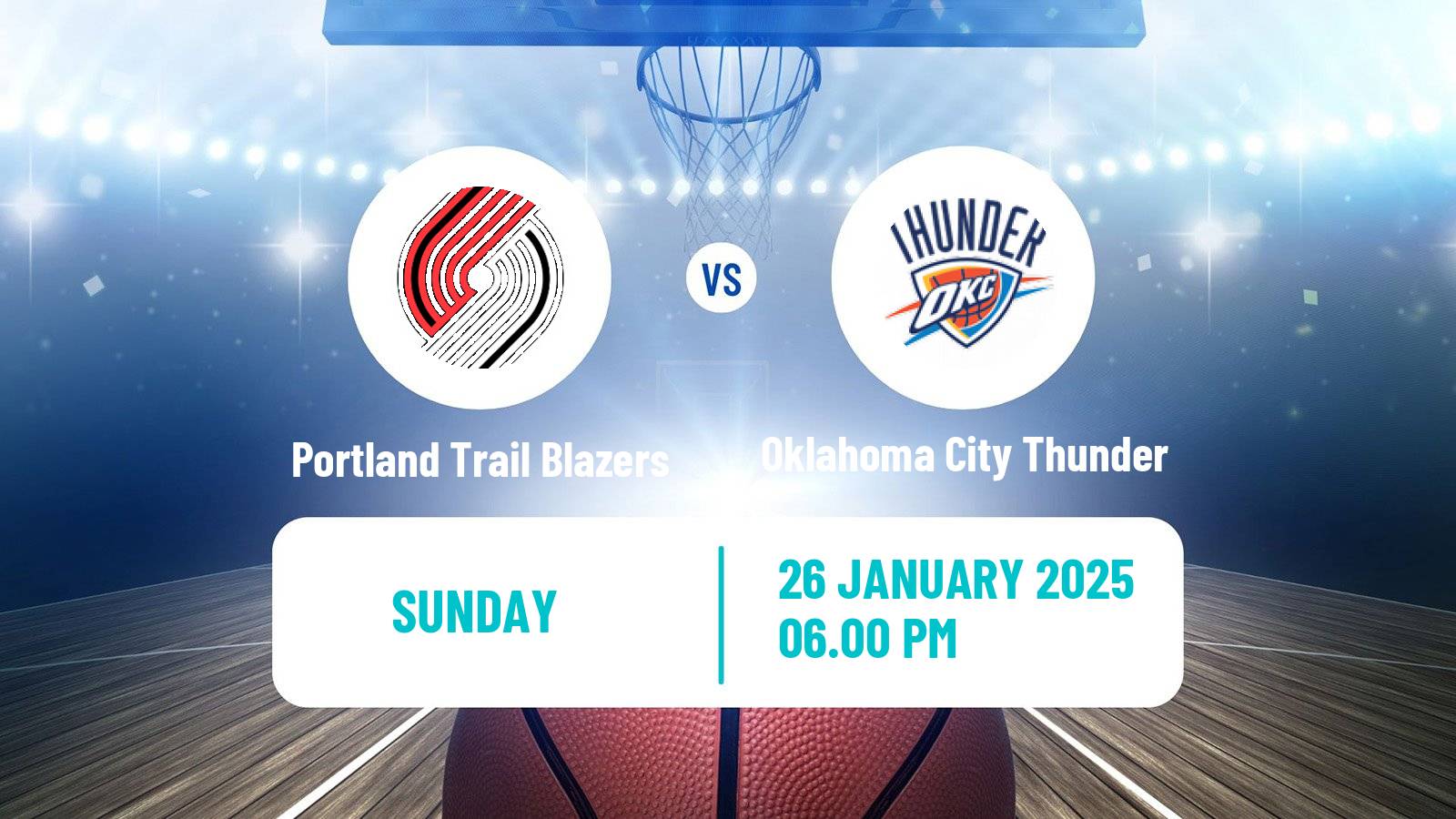 Basketball NBA Portland Trail Blazers - Oklahoma City Thunder