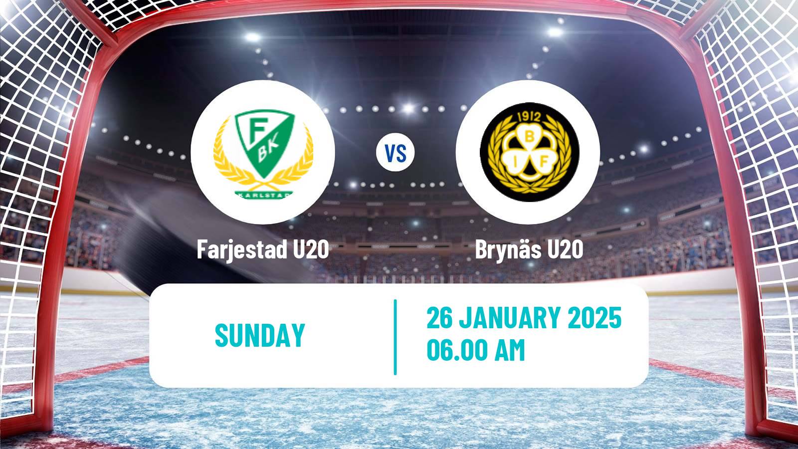 Hockey Swedish Superelit U20 Hockey Farjestad U20 - Brynäs U20